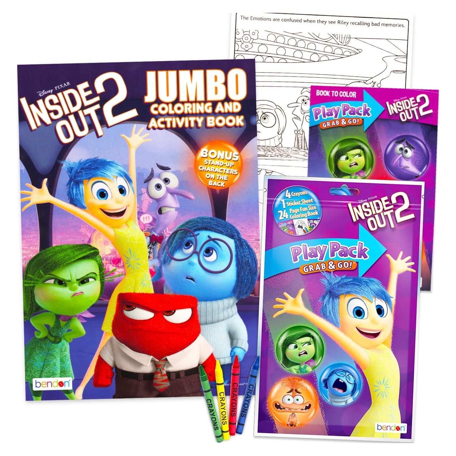 Conjunto de Libros de Colorear Disney Pixar Inside Out 2 Unidades