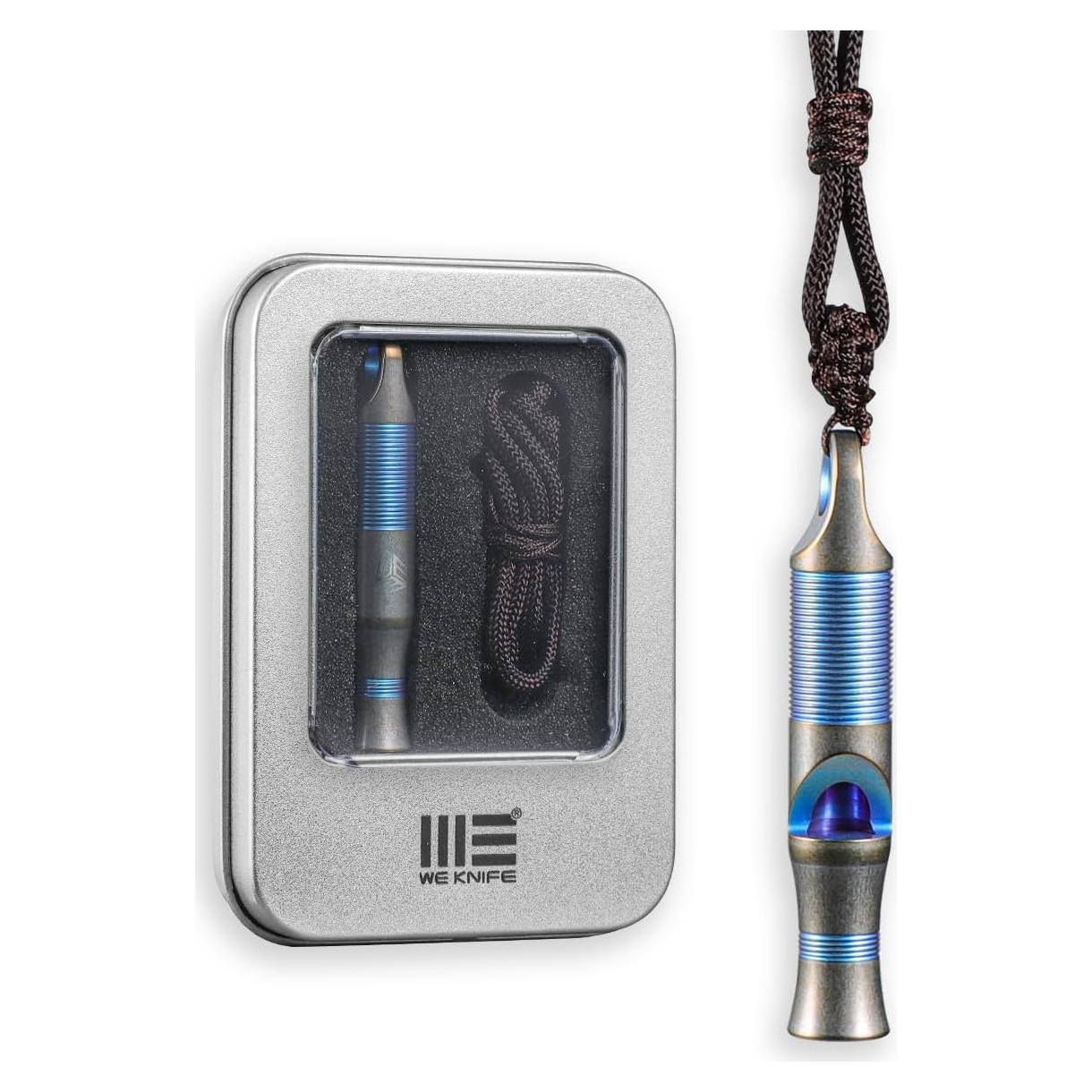 Silbato de Emergencia WeKnife de Titanio 120dB Azul