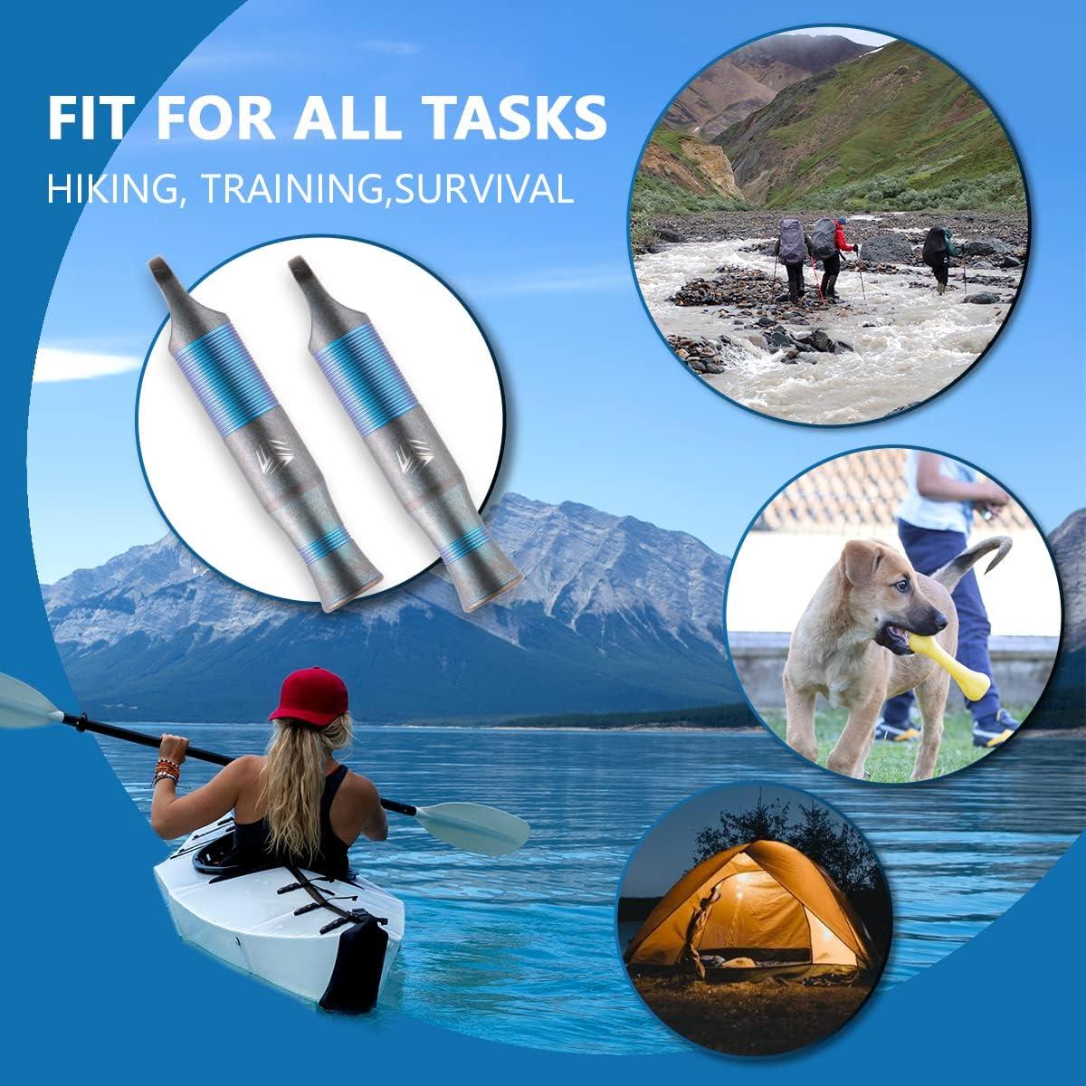 Silbato de Emergencia WeKnife de Titanio 120dB Azul