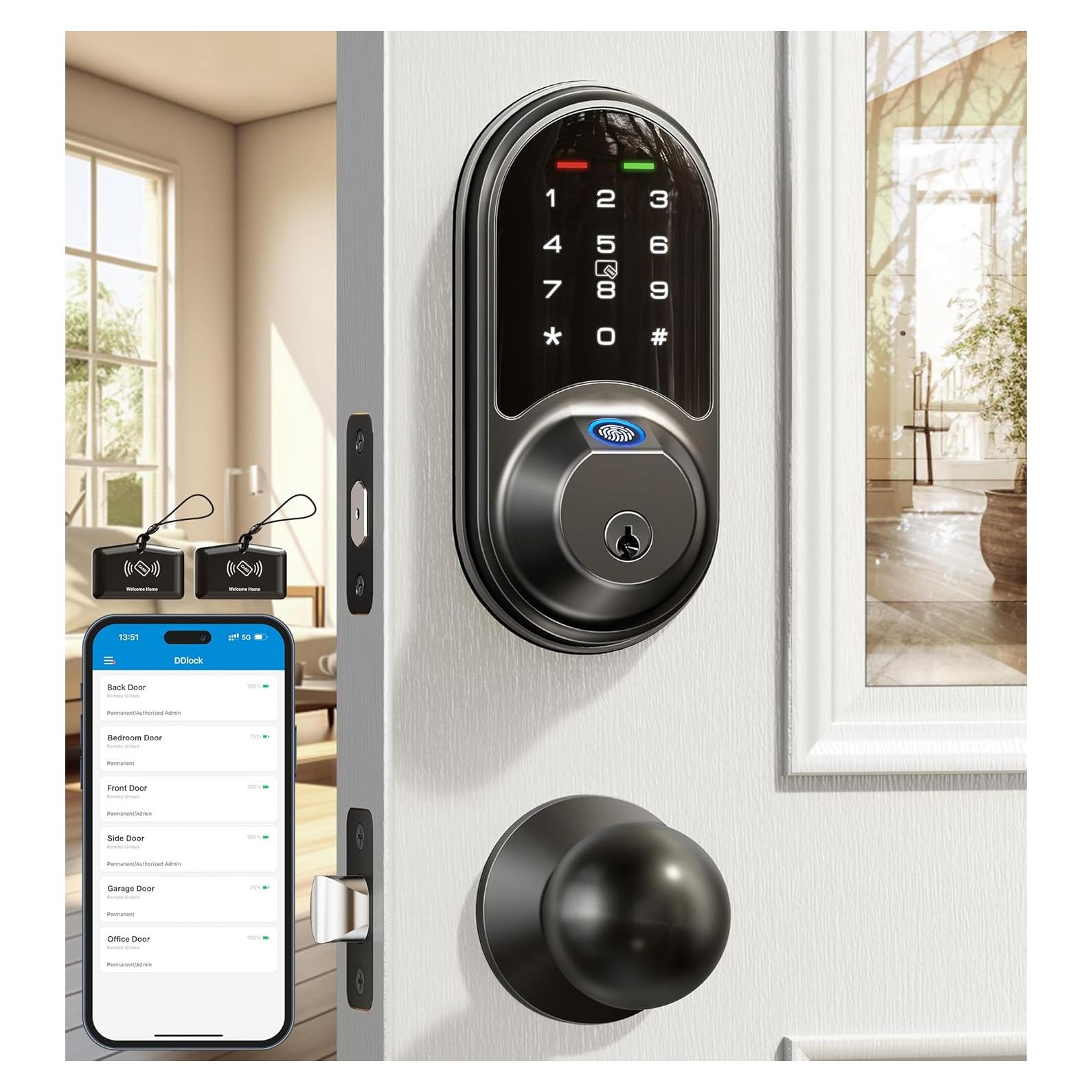 Cerradura Inteligente Veise RZ07C con Manijas, Control por App