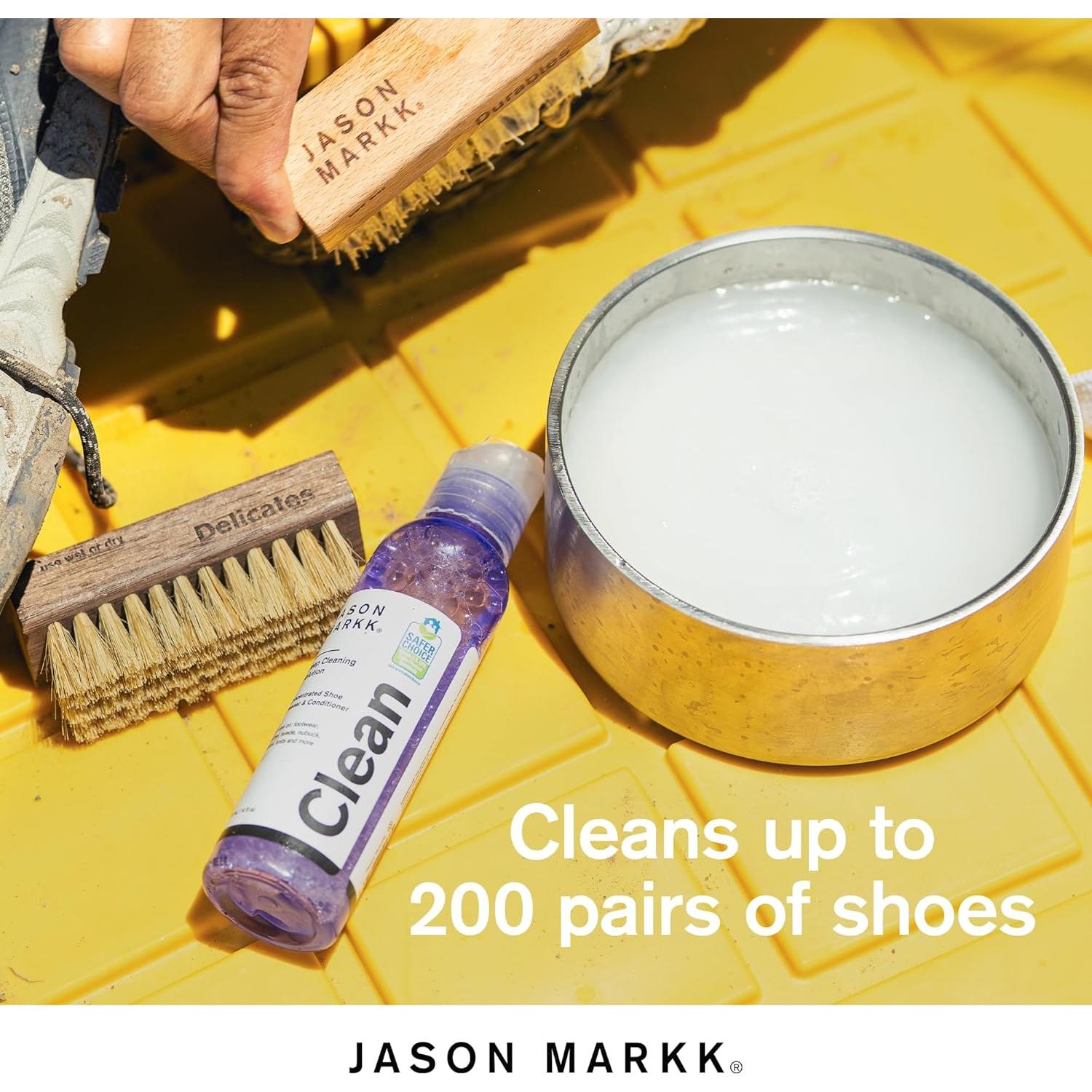 Jason Markk Deep Cleaning Solution, Shoe Cleaner, Cleans & Conditions, Sneaker Care, Ideal for Footwear, Safe for Leather, Suede, Nubuck, Cotton, Knits, 8oz