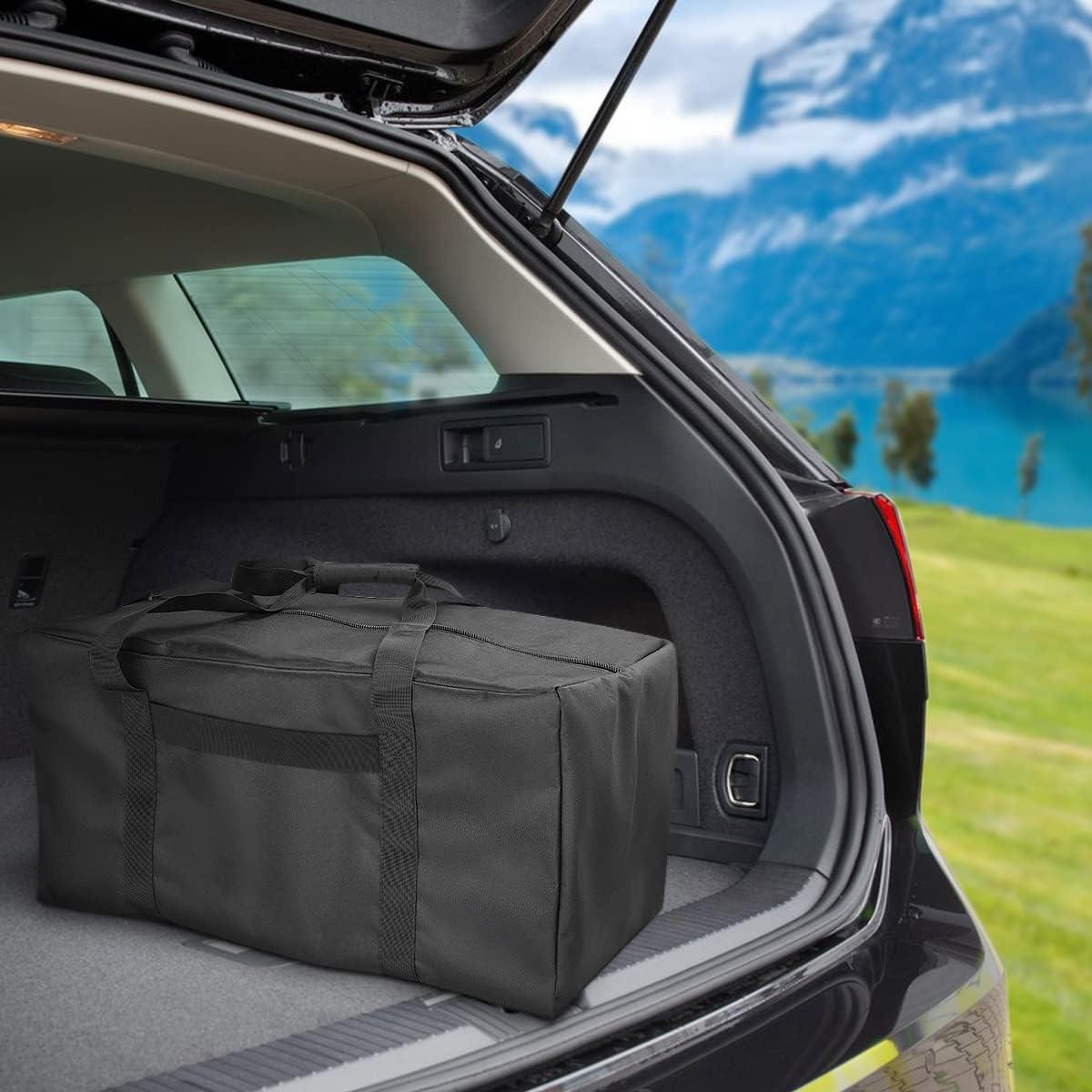 COOLBEBE 24" Sports Duffle Bag - 53L Travel Duffel Tote Bag with Upgrade Zipper Weekender Overnight, Durable & Water Resistant, Camping duffle Black