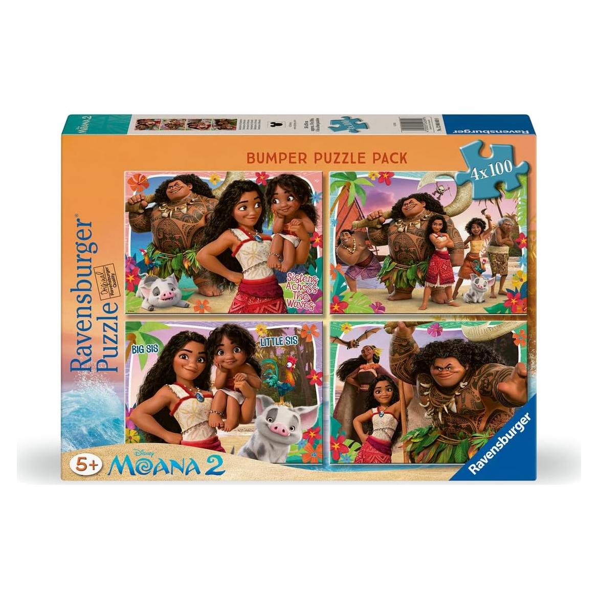 Rompecabezas Ravensburger Moana 2 - 4x100 Piezas 36x26 cm