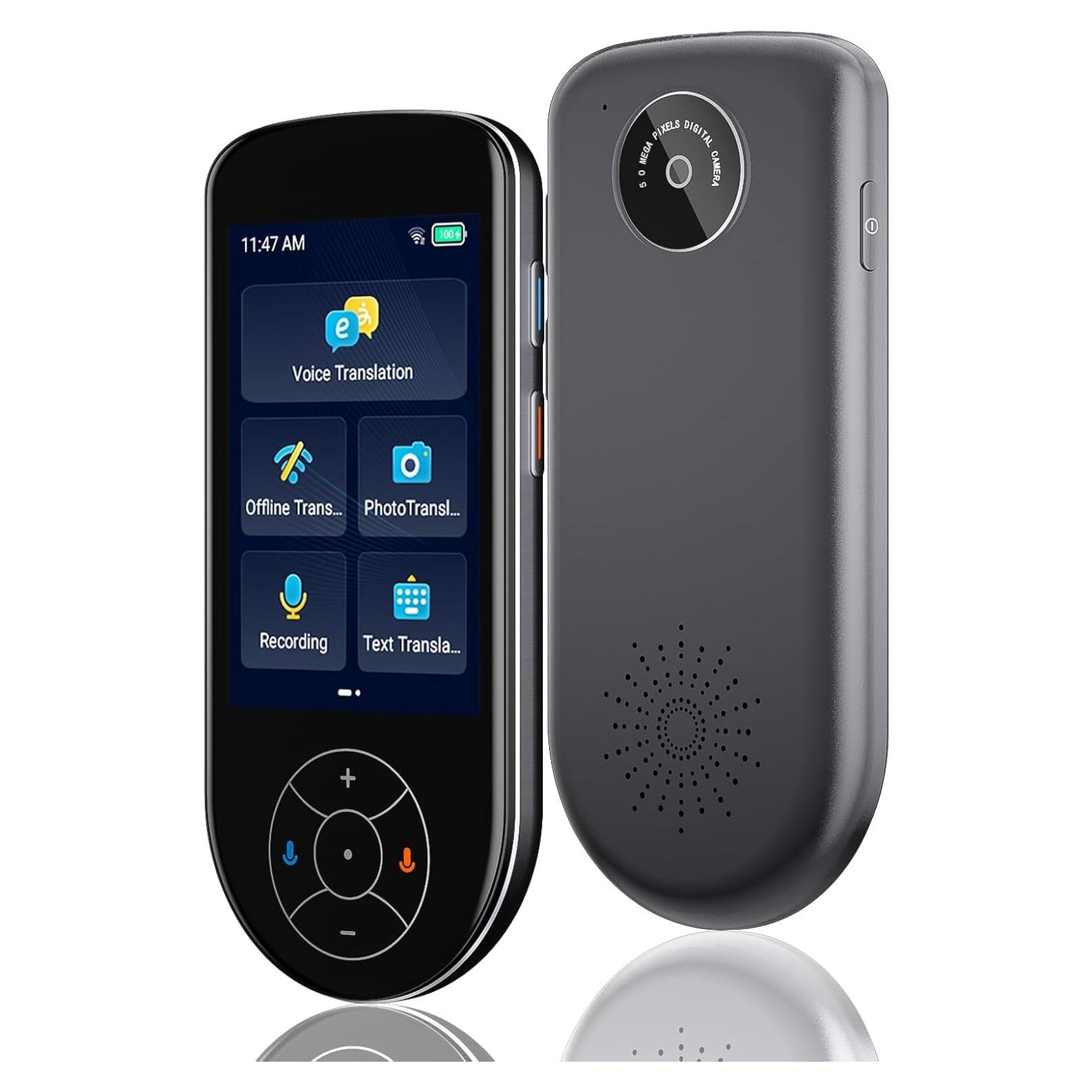 Language Translator Device,No WiFi Needed, Two-Way Instant Language Translator Support 137 Languages Portable Real Time,Voice Translation Online/Offline/AI/Text/Photo Translation-(Grey)