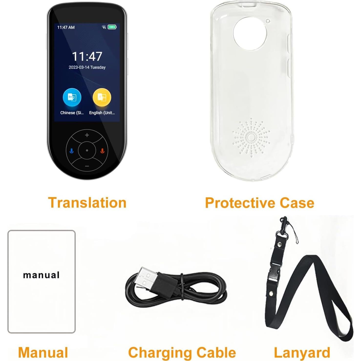 Language Translator Device,No WiFi Needed, Two-Way Instant Language Translator Support 137 Languages Portable Real Time,Voice Translation Online/Offline/AI/Text/Photo Translation-(Grey)