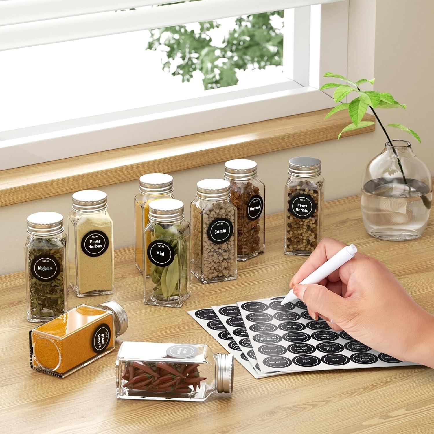 Estante Magnético para Especias Agotglmi - 4 Estantes y 24 Frascos