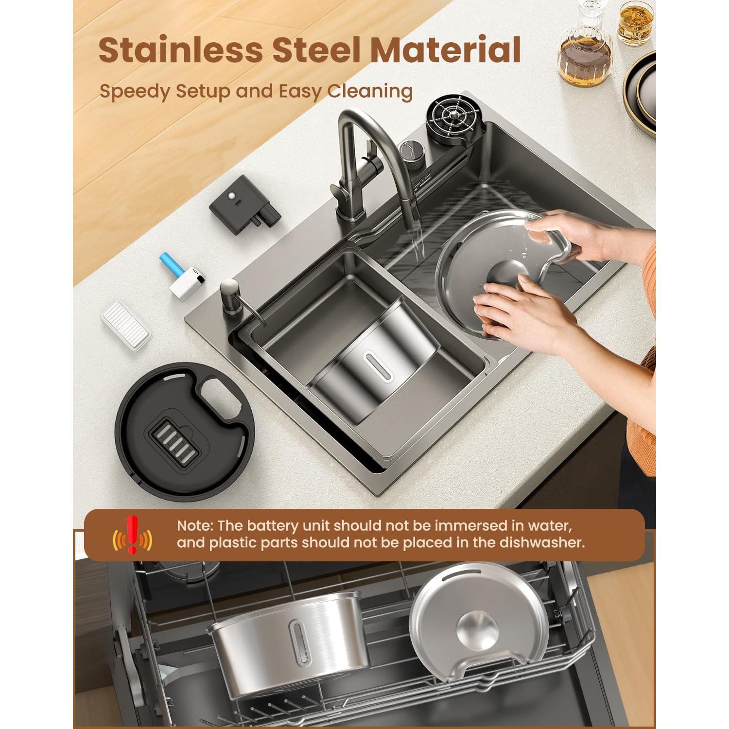 Fuente de Agua Inalámbrica PawPoll para Gatos 3.2L Acero Inoxidable