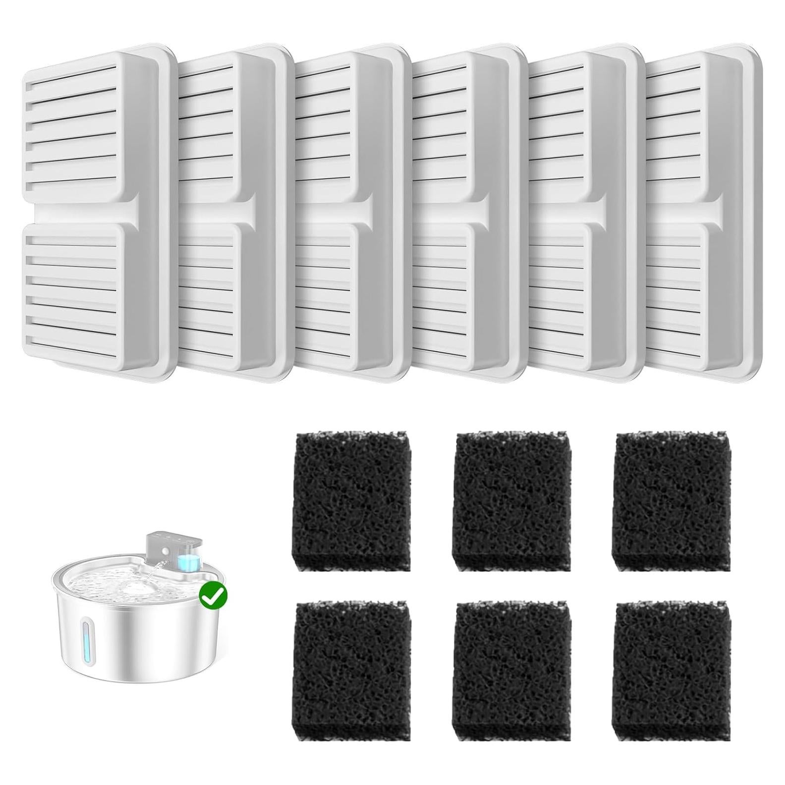 Filtros de Reemplazo PawPoll para Fuente de Agua para Gatos - 6 Piezas