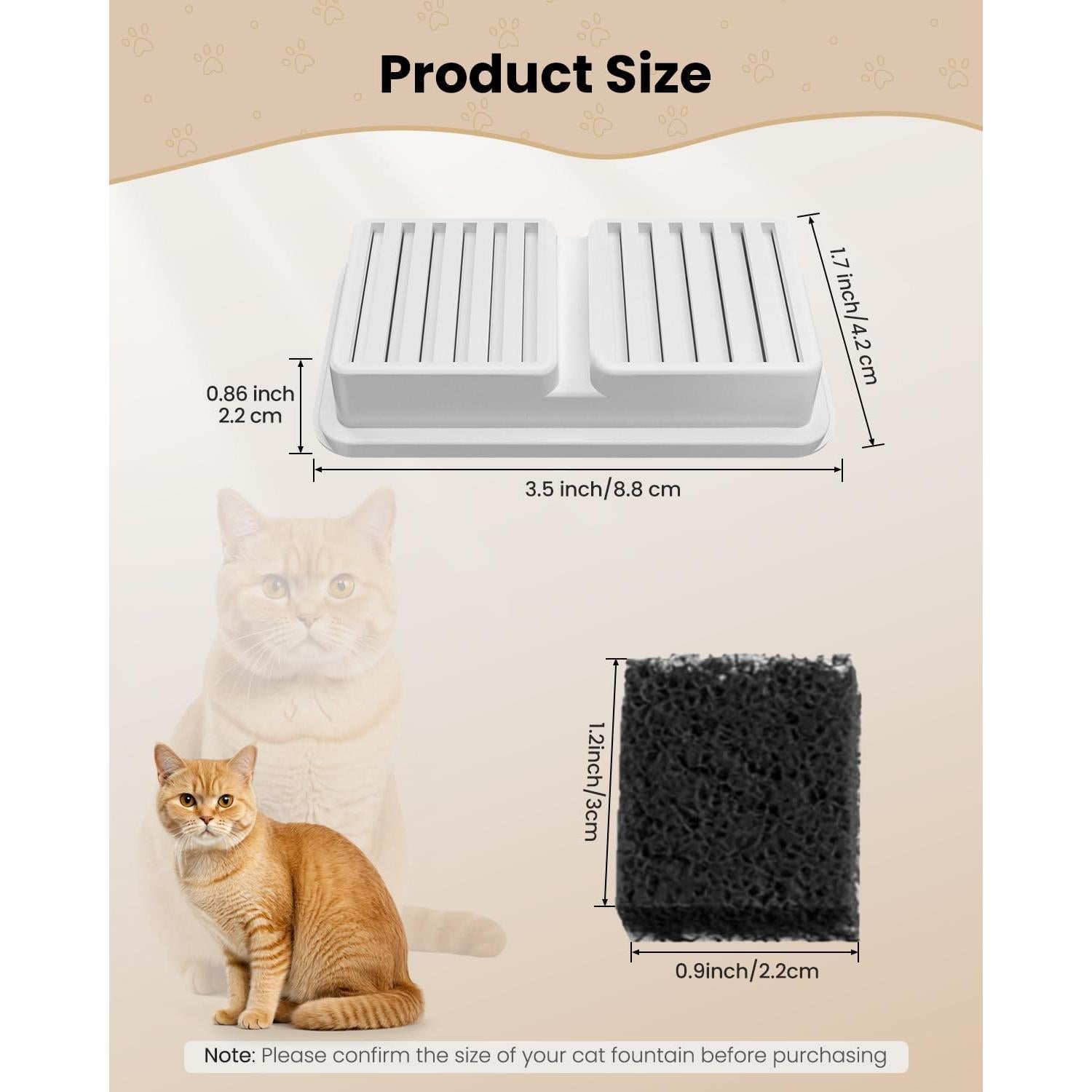 Filtros de Reemplazo PawPoll para Fuente de Agua para Gatos - 6 Piezas