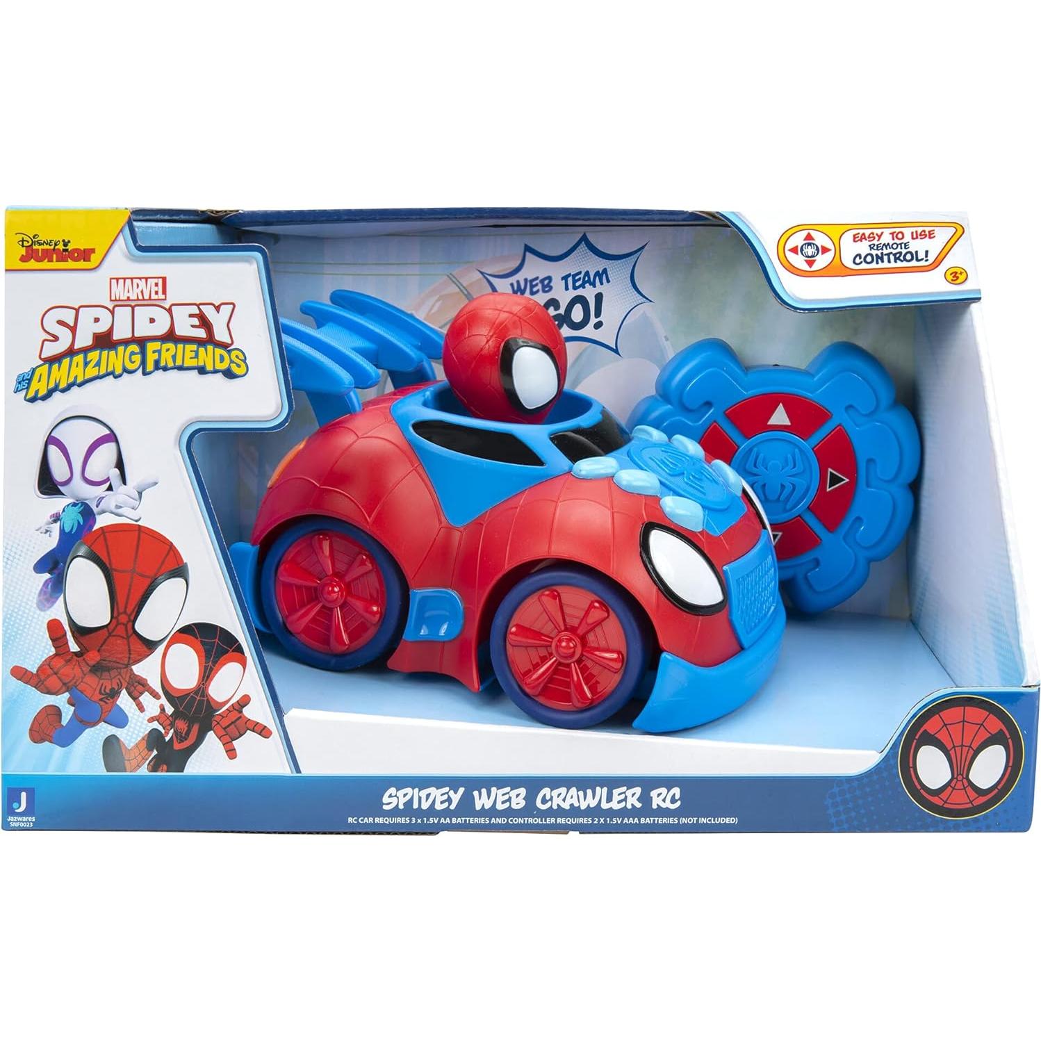 Vehículo Control Remoto Marvel Spidey Web Crawler 17,78 cm