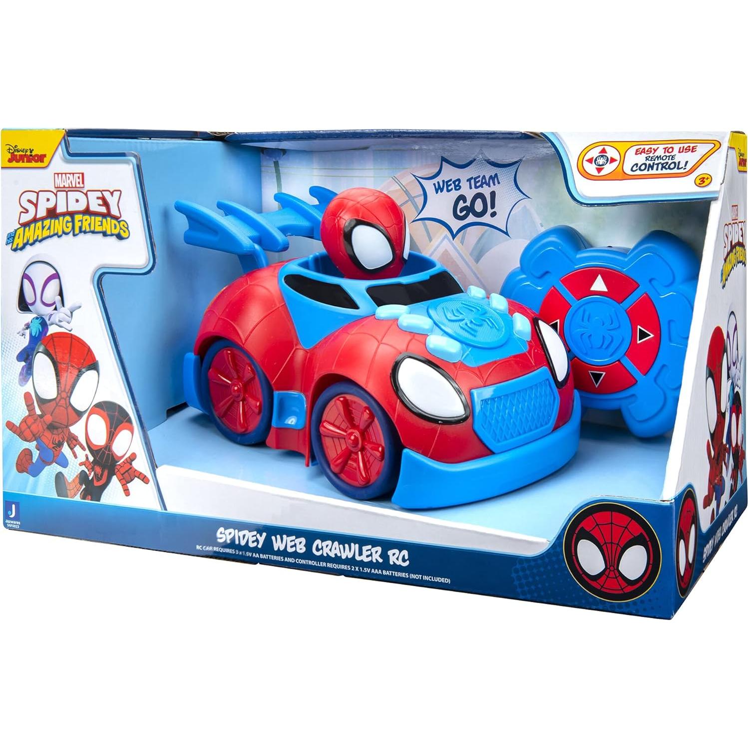 Vehículo Control Remoto Marvel Spidey Web Crawler 17,78 cm