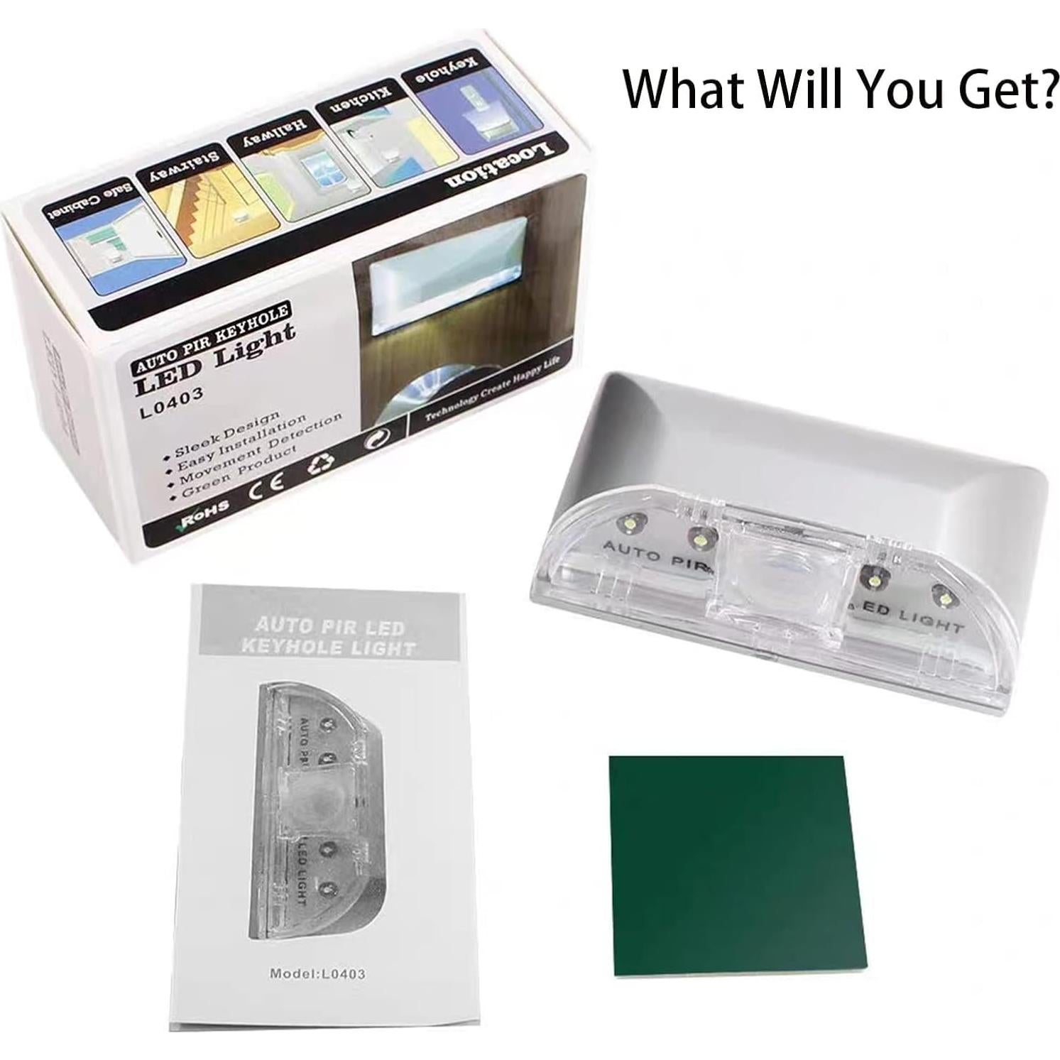 Luz LED con Sensor de Movimiento Yxflz 2Pack Plata