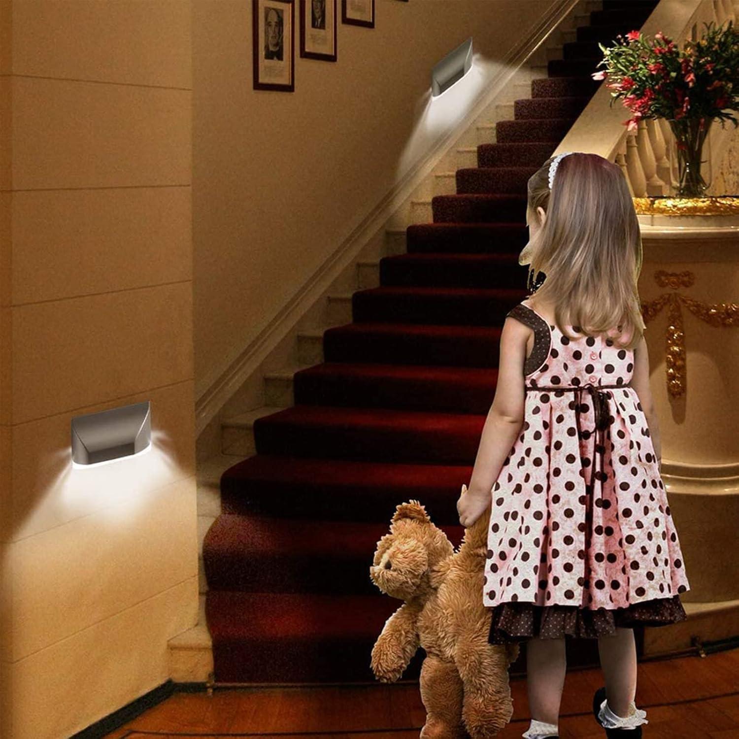 Luz LED con Sensor de Movimiento Yxflz 2Pack Plata