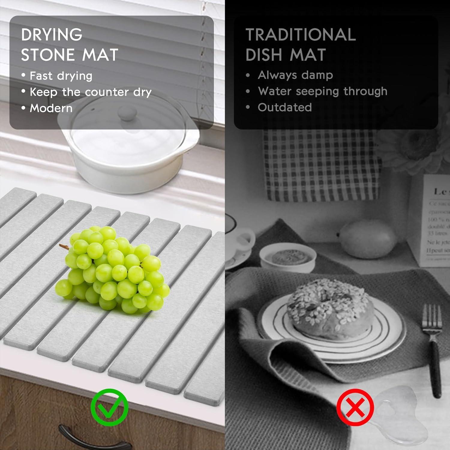 Alfombrilla de Secado de Platos DFJKJUU 61x41 cm Ecológica