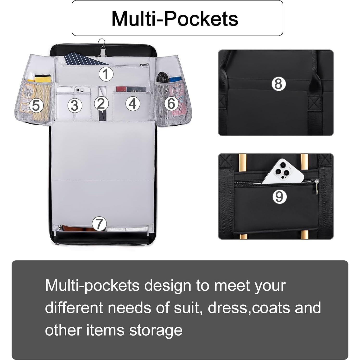 Bolsa de Ropa Duffle CAMTOP 32L Convertible Unisex Negro