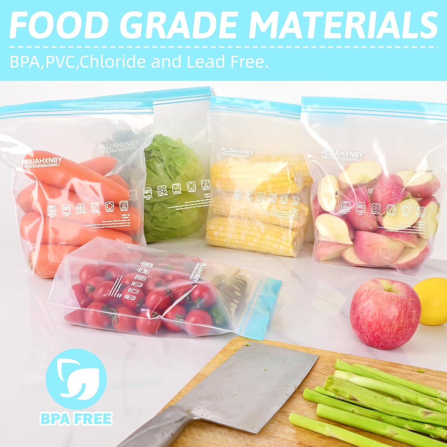 Bolsas de Congelador Reutilizables Rluahxnby 12 Paquetes 1 Galón