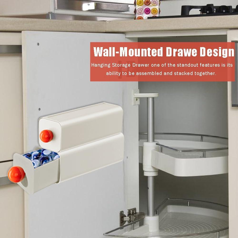 Contenedor de Almacenamiento Colgante OULIGET para Cápsulas de Lavavajillas y Detergente - Blanco