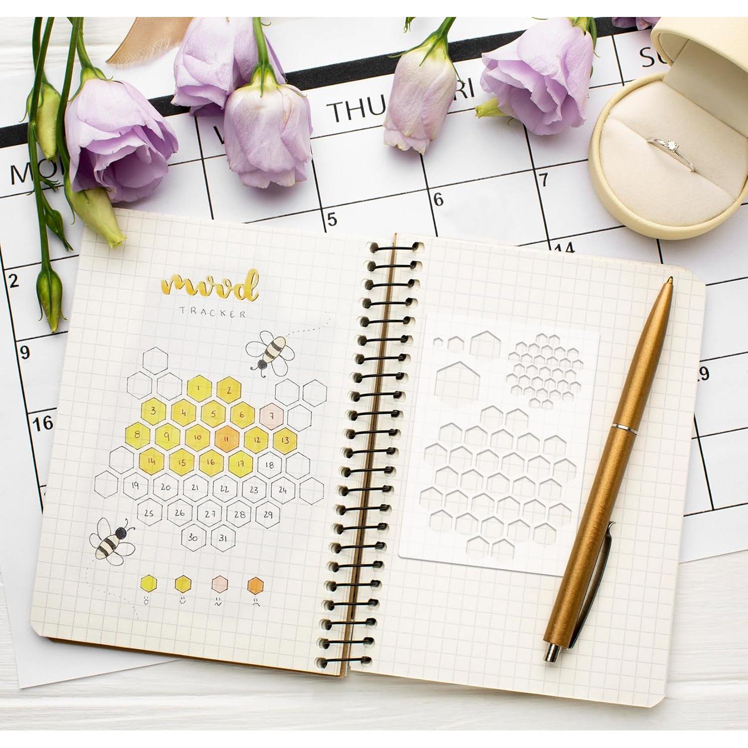 16 Piezas Plantillas para Diario Boqon - Accesorios DIY