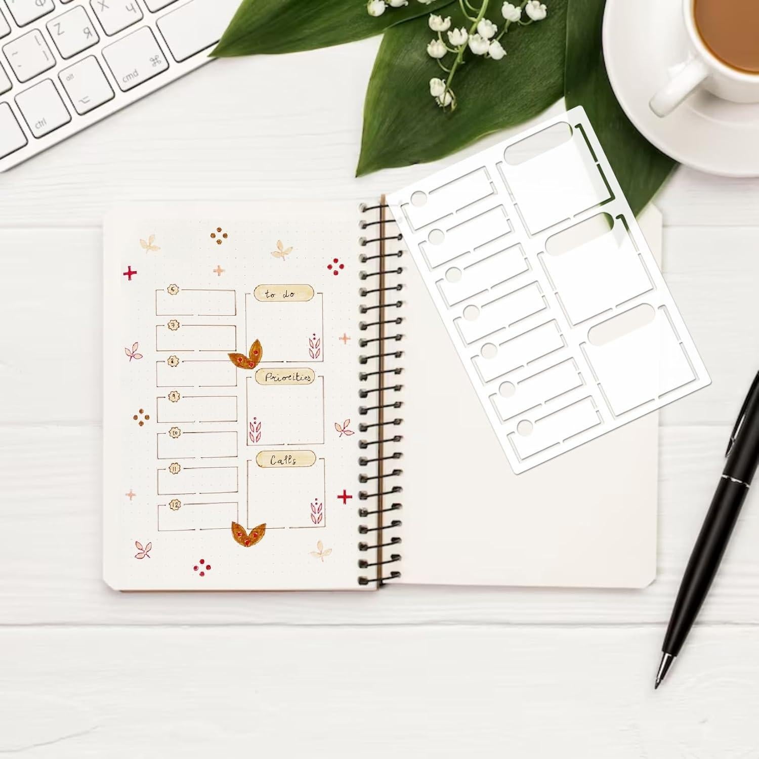 16 Piezas Plantillas para Diario Boqon - Accesorios DIY