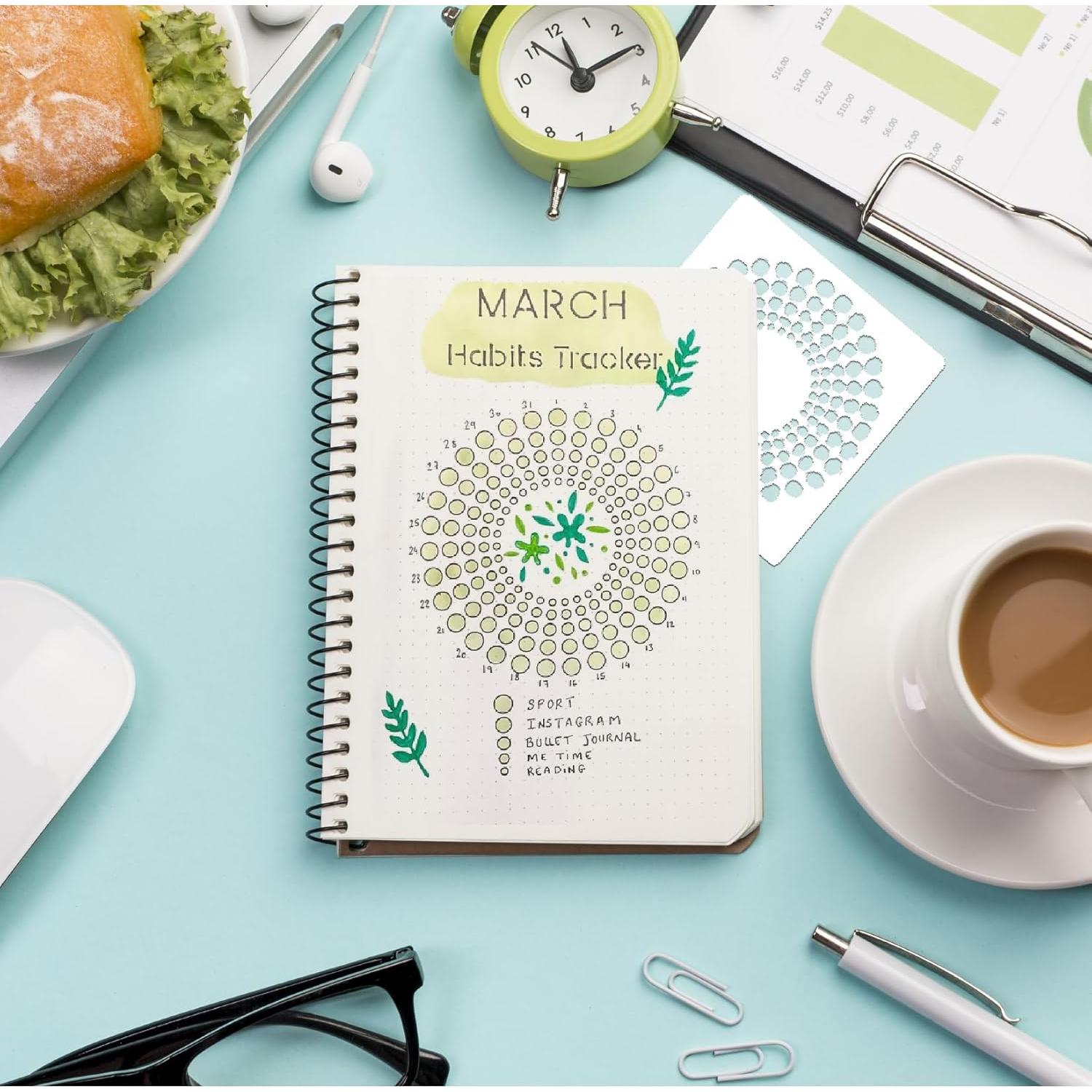 16 Piezas Plantillas para Diario Boqon - Accesorios DIY