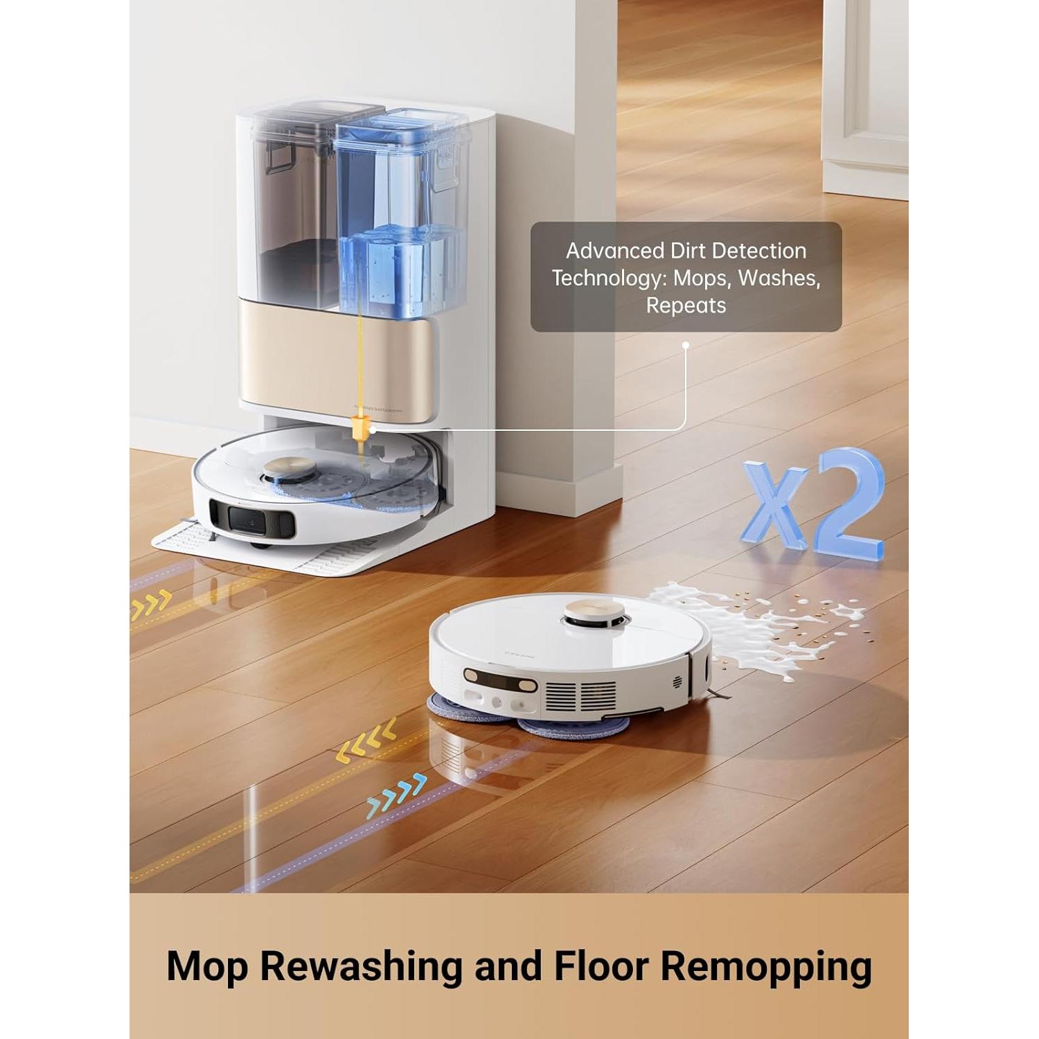 Aspiradora Robot DREAME L10s Pro con Mopa, 7000Pa, Blanco