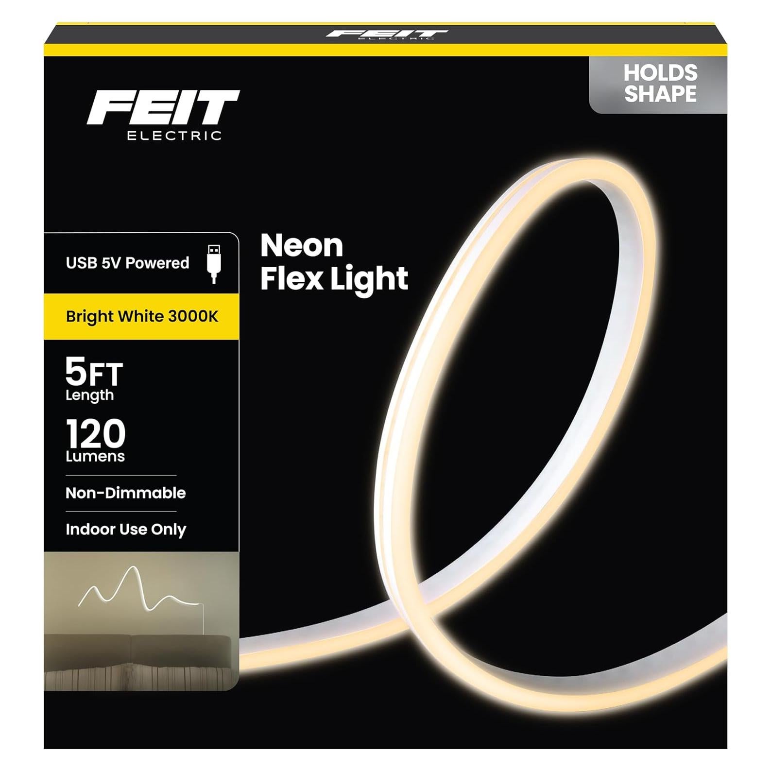 Luz Flex Neon Blanca 1.5m Feit Electric USB 120 Lúmenes 3000K