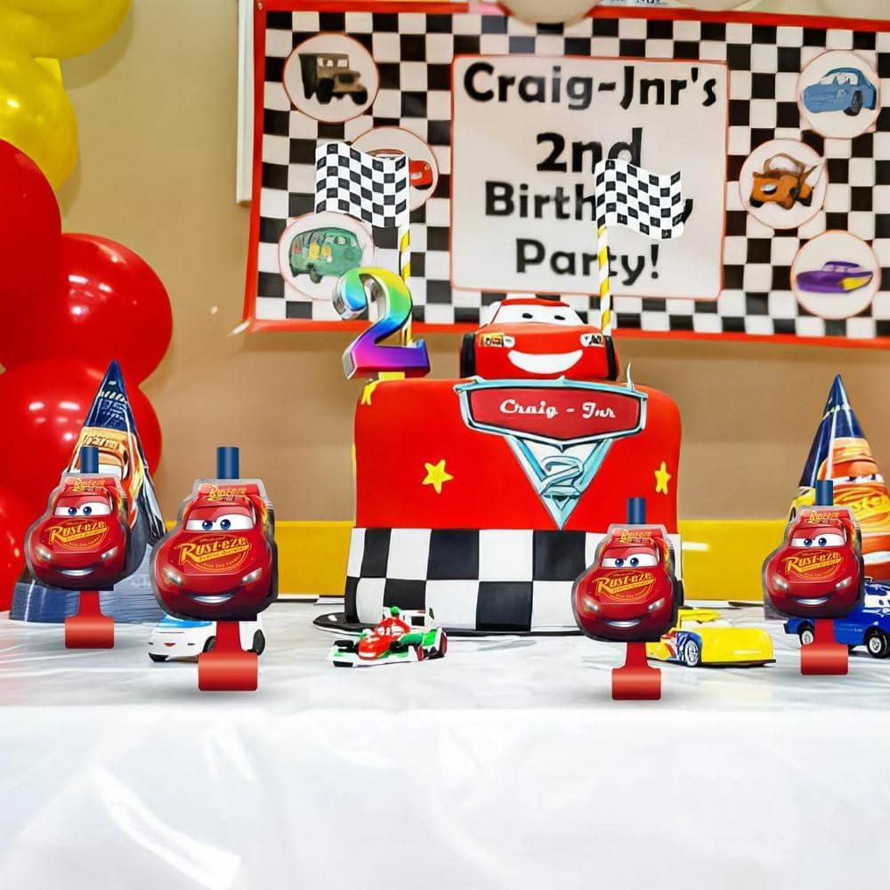 Blowouts de Fiesta Disney Cars 3 - Paquete de 8 - Coloridos y Resistentes