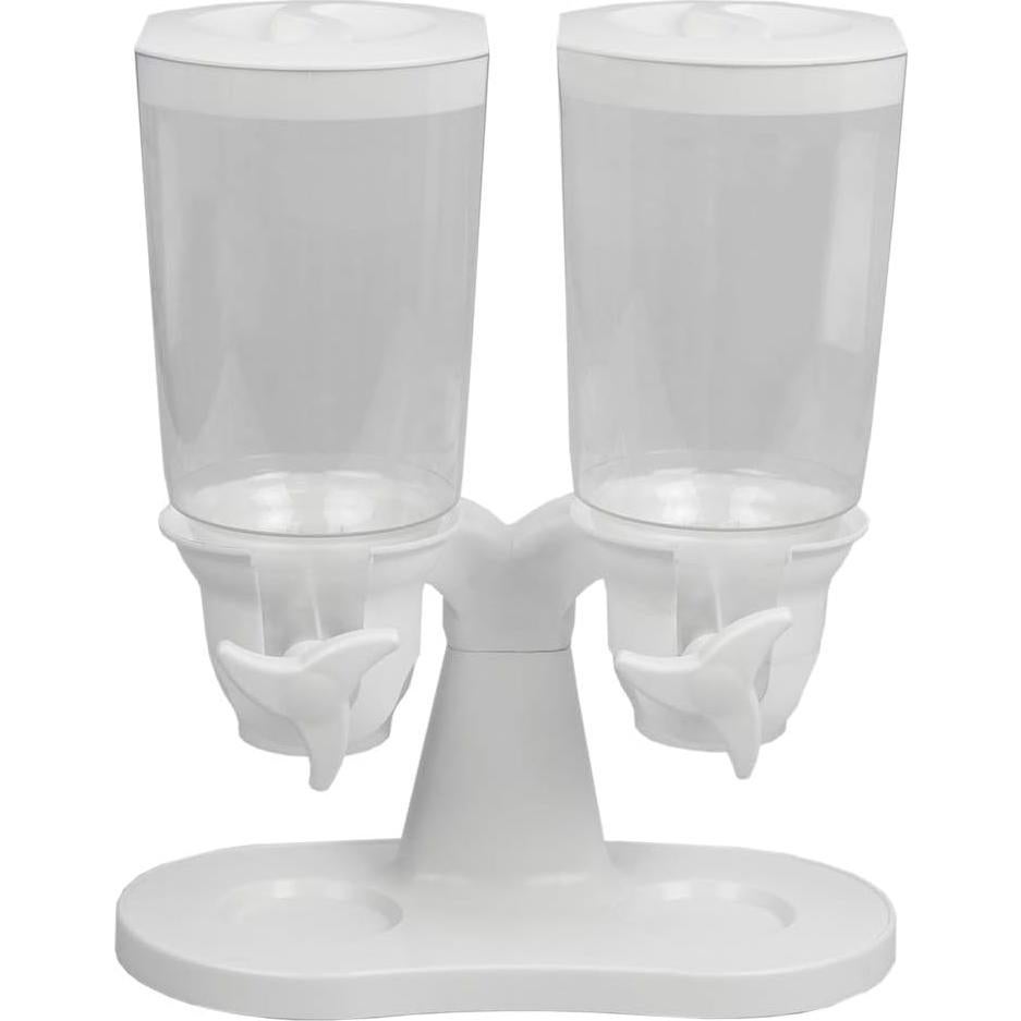 Dispensador de Cereal Doble Home Basics 240 oz Blanco