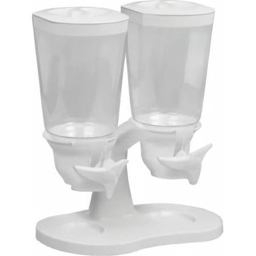 Dispensador de Cereal Doble Home Basics 240 oz Blanco