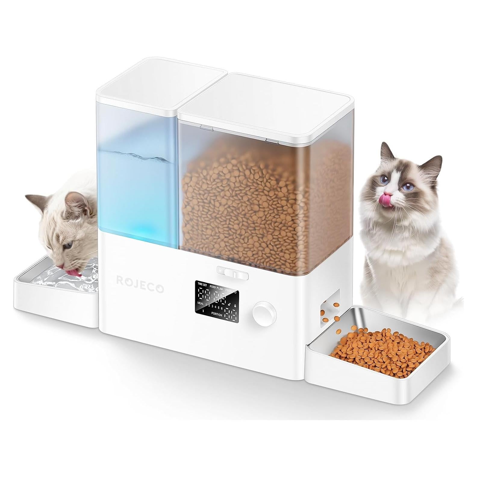 Comedero Automático Rojeco 5L y Dispensador de Agua 3.5L