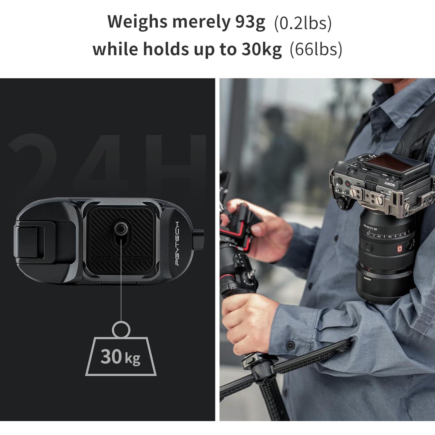 Clip de cámara PGYTECH Beetle para mochilas - Aluminio, 30kg