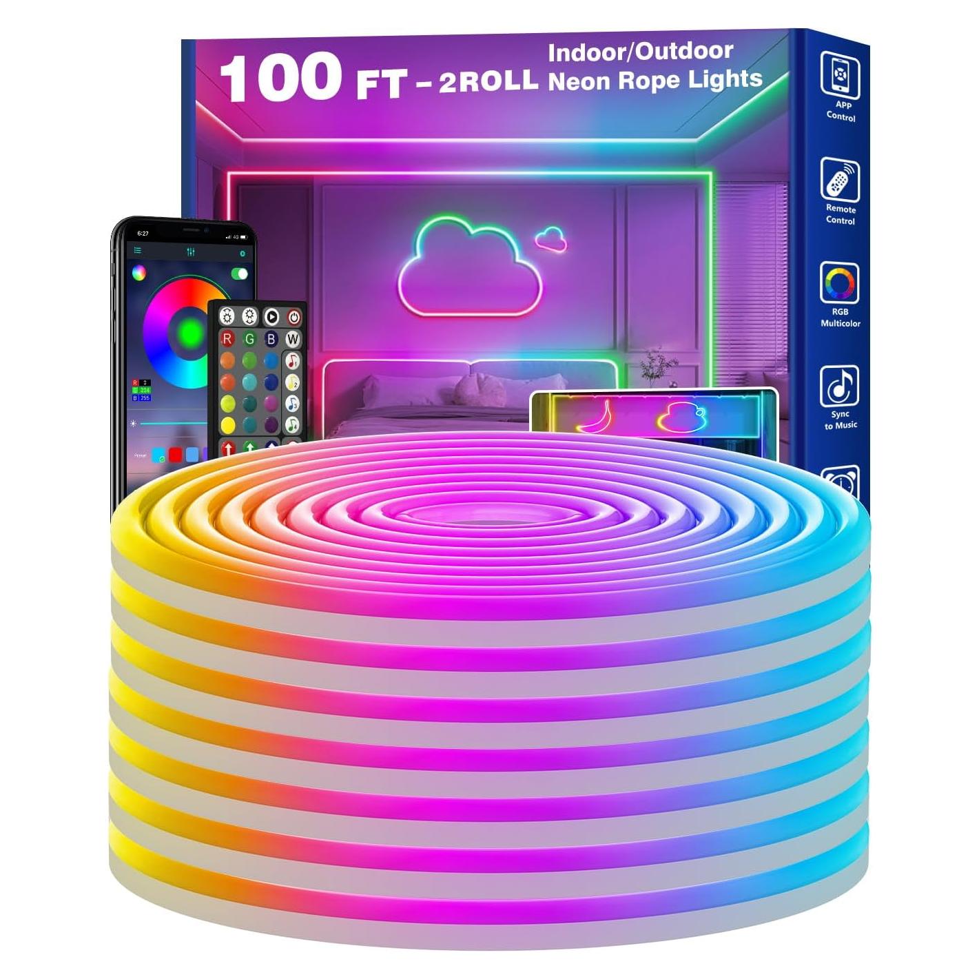 Luces de Cuerda LED RGB 30M RCUICA con Control App y Música