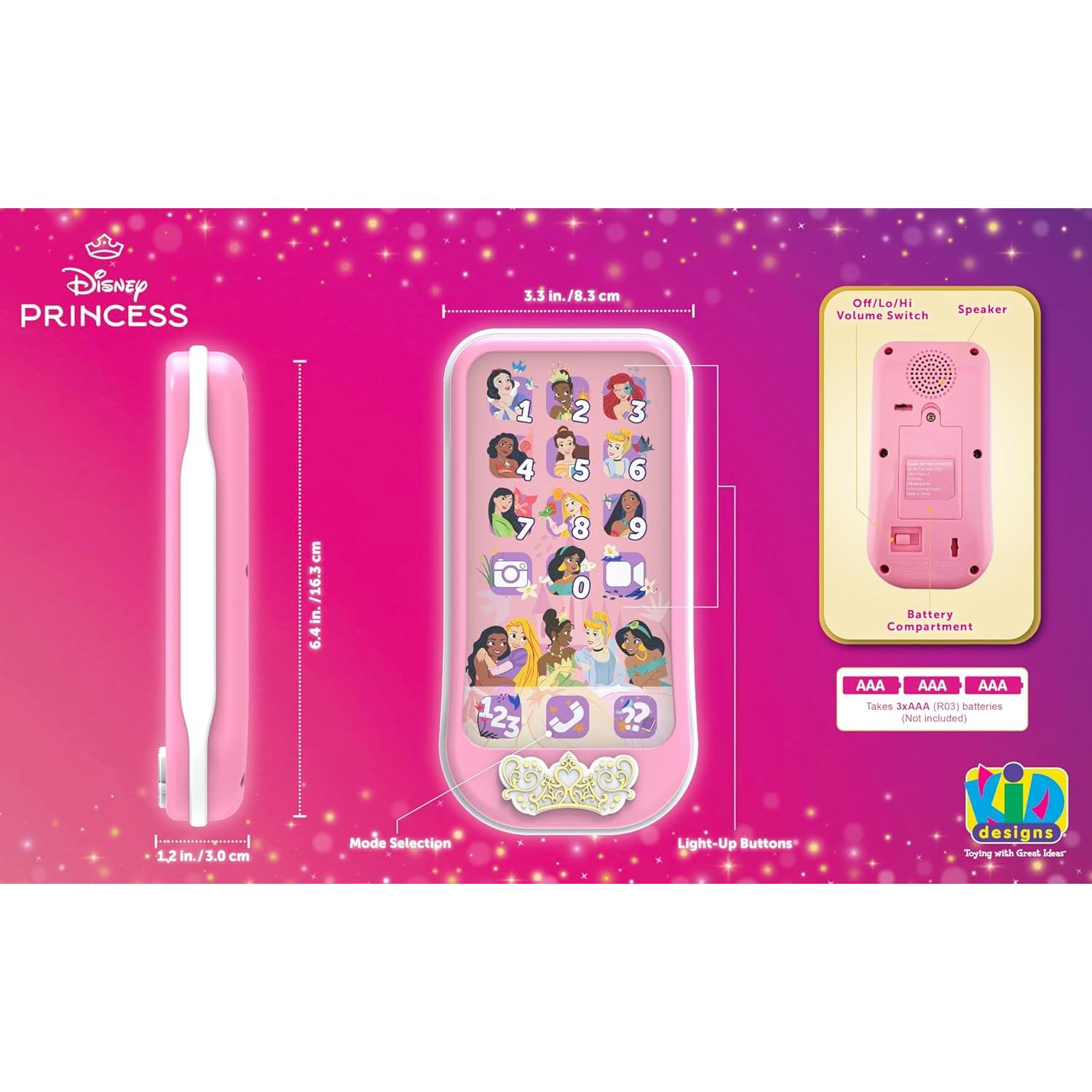 Teléfono de Juguete eKids Princesa Disney para Niños 3-6 Años