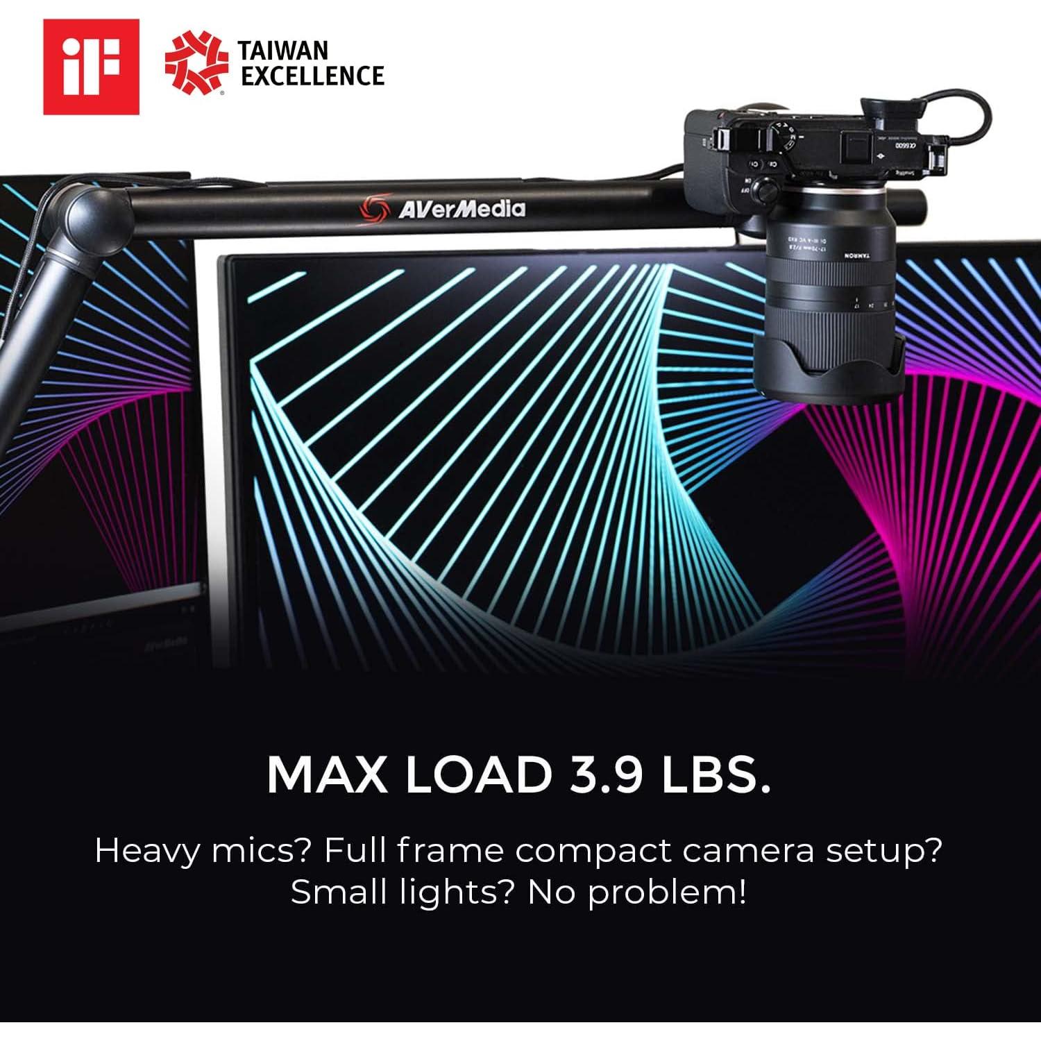 Brazo de Soporte de Micrófono AVerMedia BA311 Ajustable 1.8kg