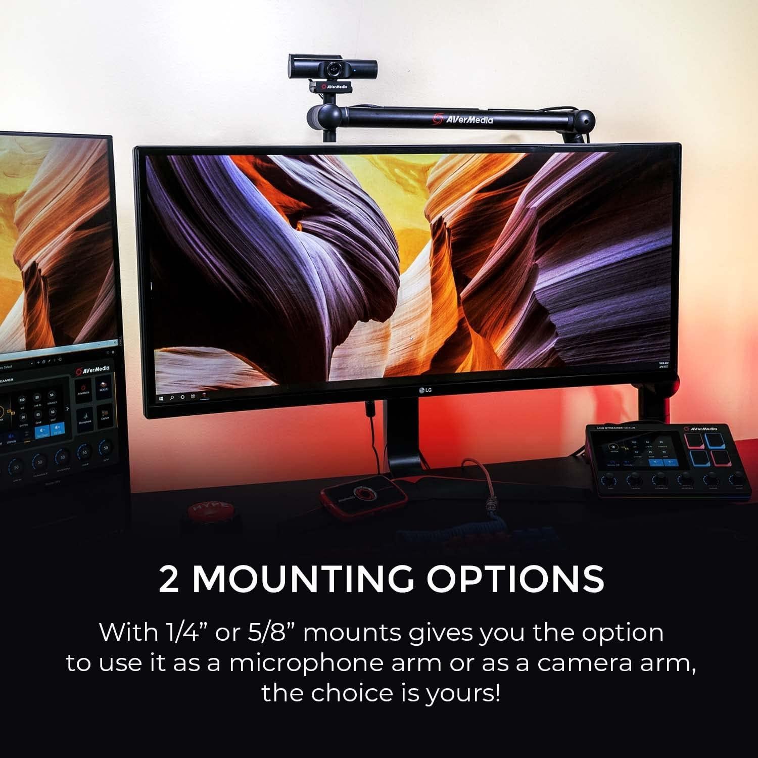 Brazo de Soporte de Micrófono AVerMedia BA311 Ajustable 1.8kg