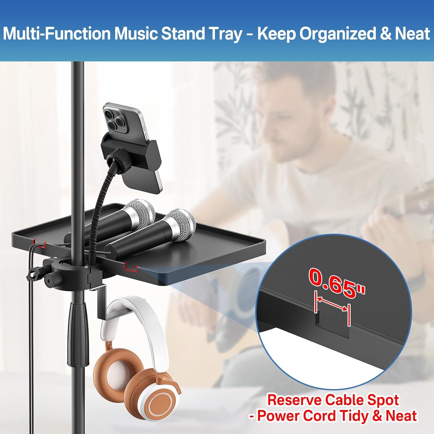 Bandeja de Soporte de Música Chunxiao 22x16.5cm con Soporte Teléfono