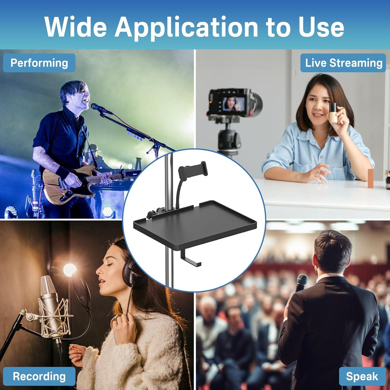 Bandeja de Soporte de Música Chunxiao 22x16.5cm con Soporte Teléfono