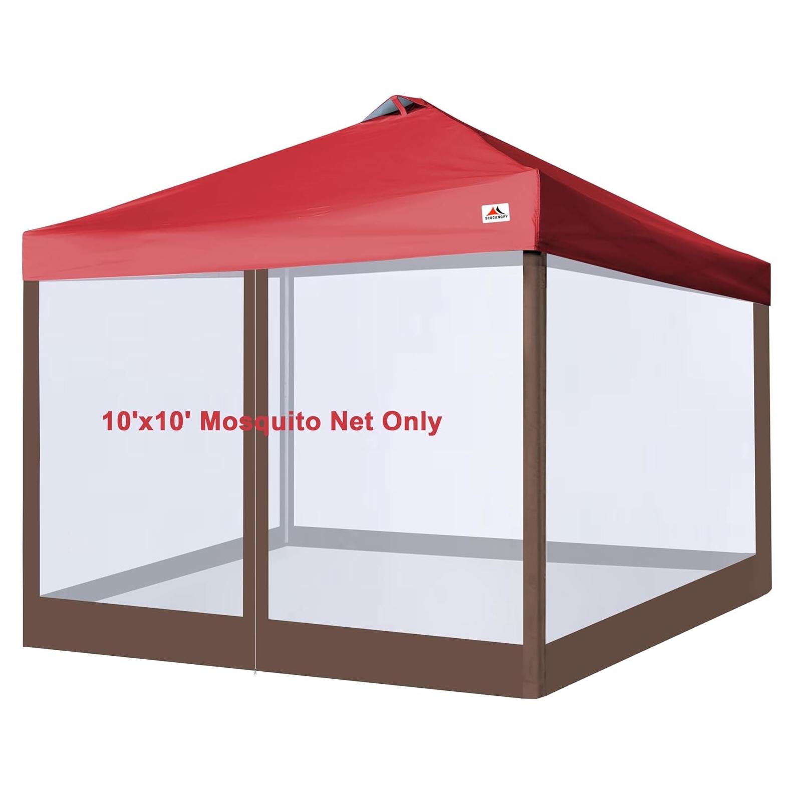 Malla lateral SCOCANOPY 10x10 para toldos y gazebos - Marrón