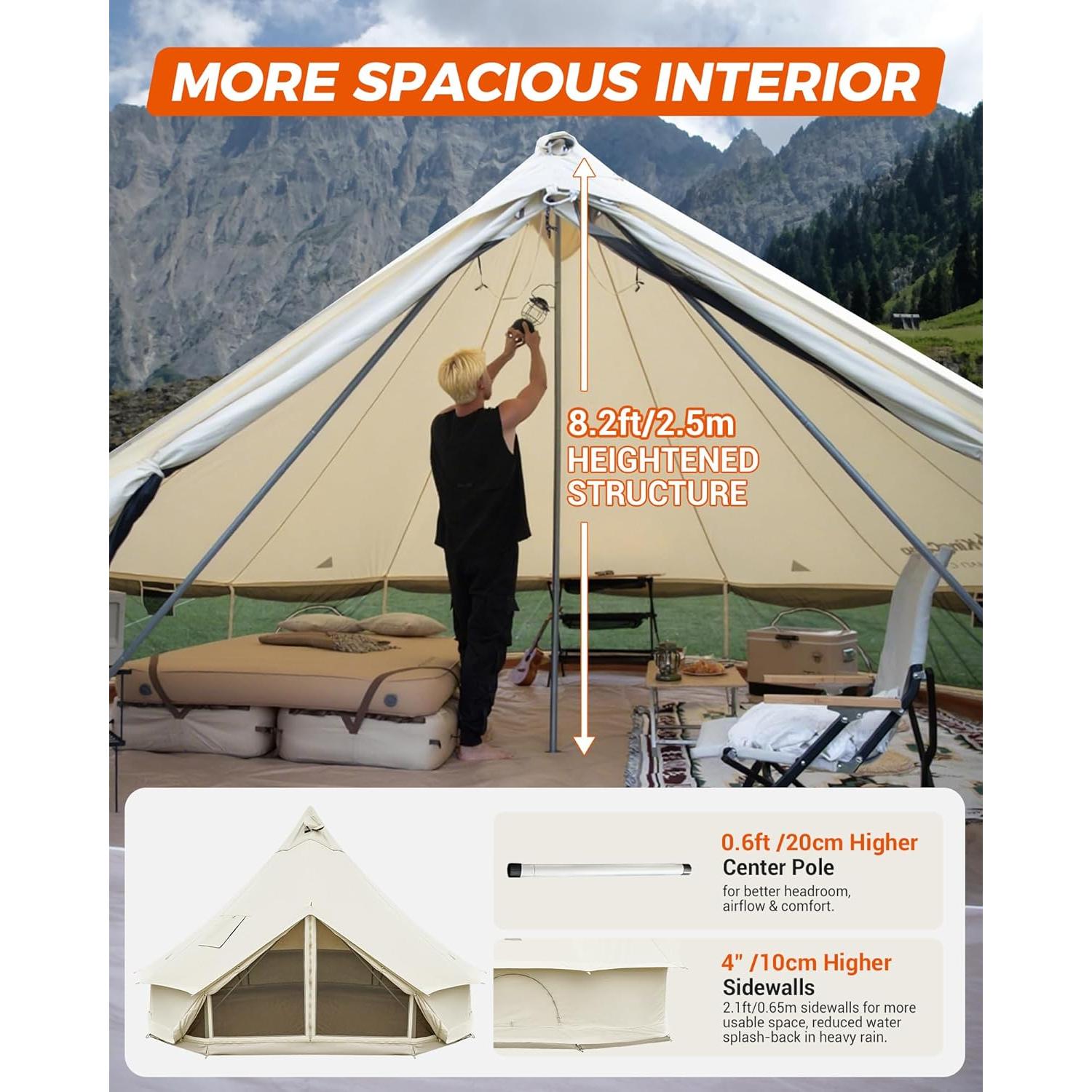 Tienda de Camping KingCamp Yurt 4 Estaciones 6 Personas Impermeable