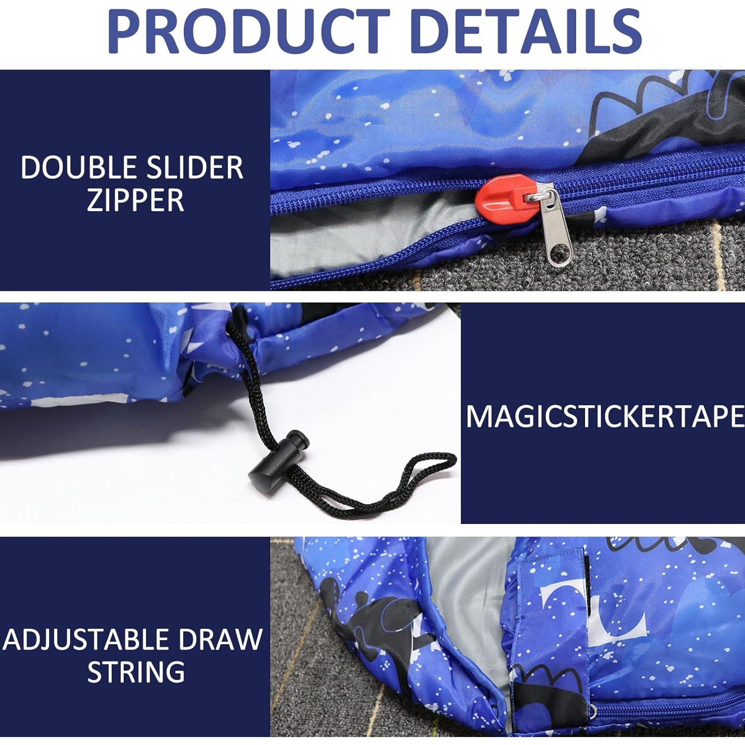 Saco de dormir para niños Tuphen 3 estaciones azul ligero