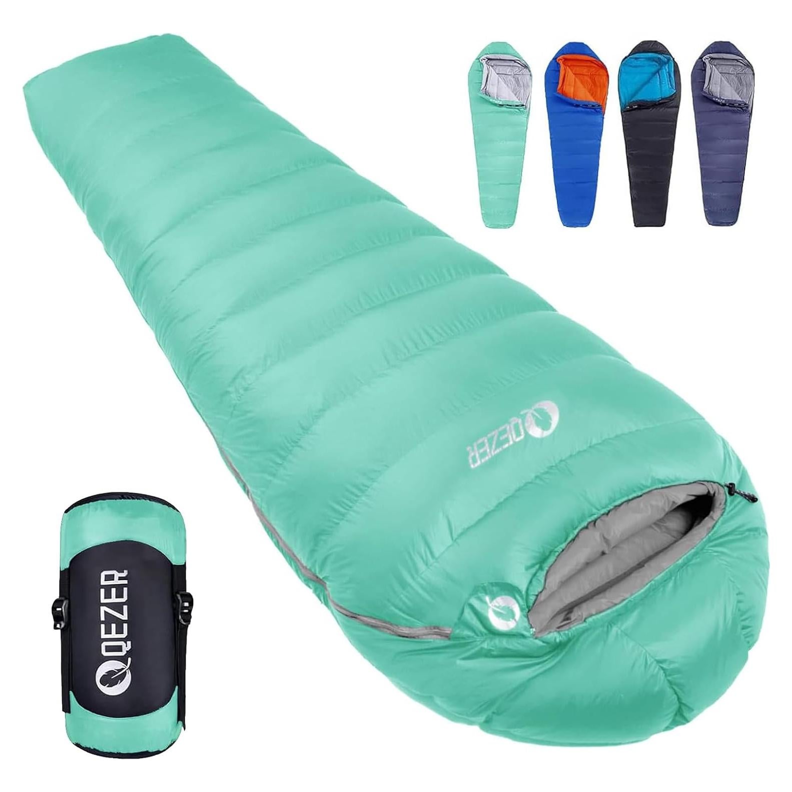Down Sleeping Bag for Adults 0°F 10°F 15°F 20°F Backpacking Sleeping Bag for Cold Weather with Compression Sack