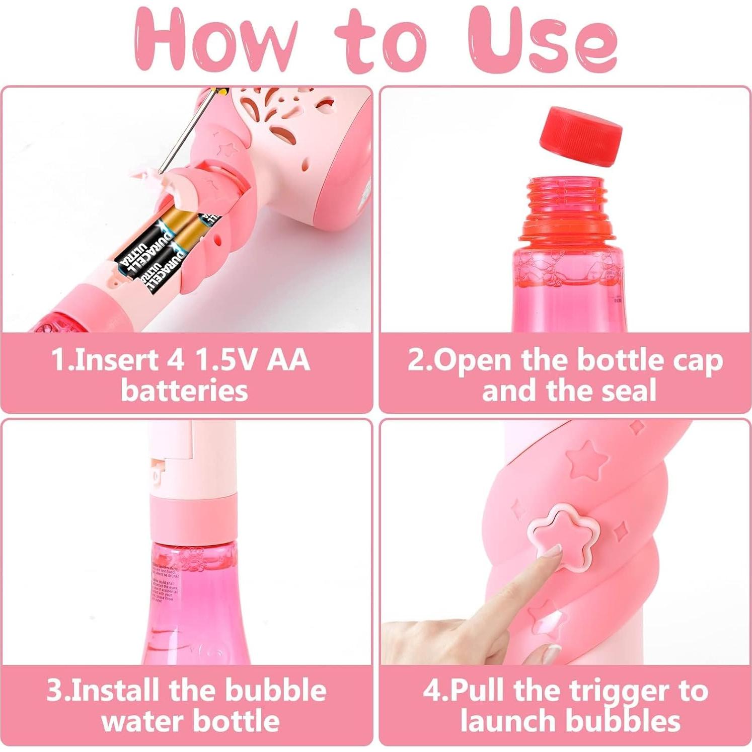 Máquina de Burbujas Unicornio Woplagyreat Rosa 0.47 kg