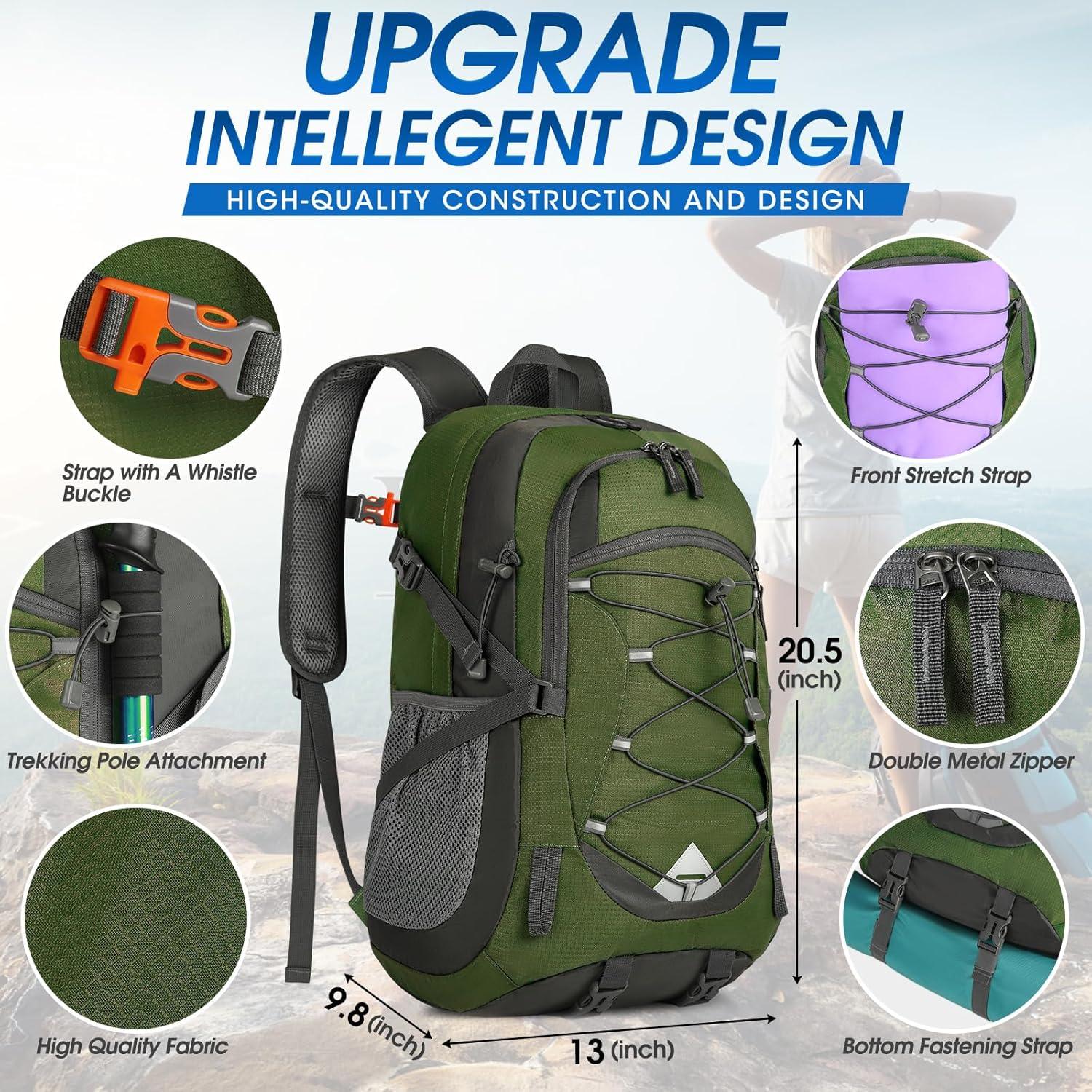 Mochila de Senderismo IGOLUMON 40L Plegable Impermeable Unisex