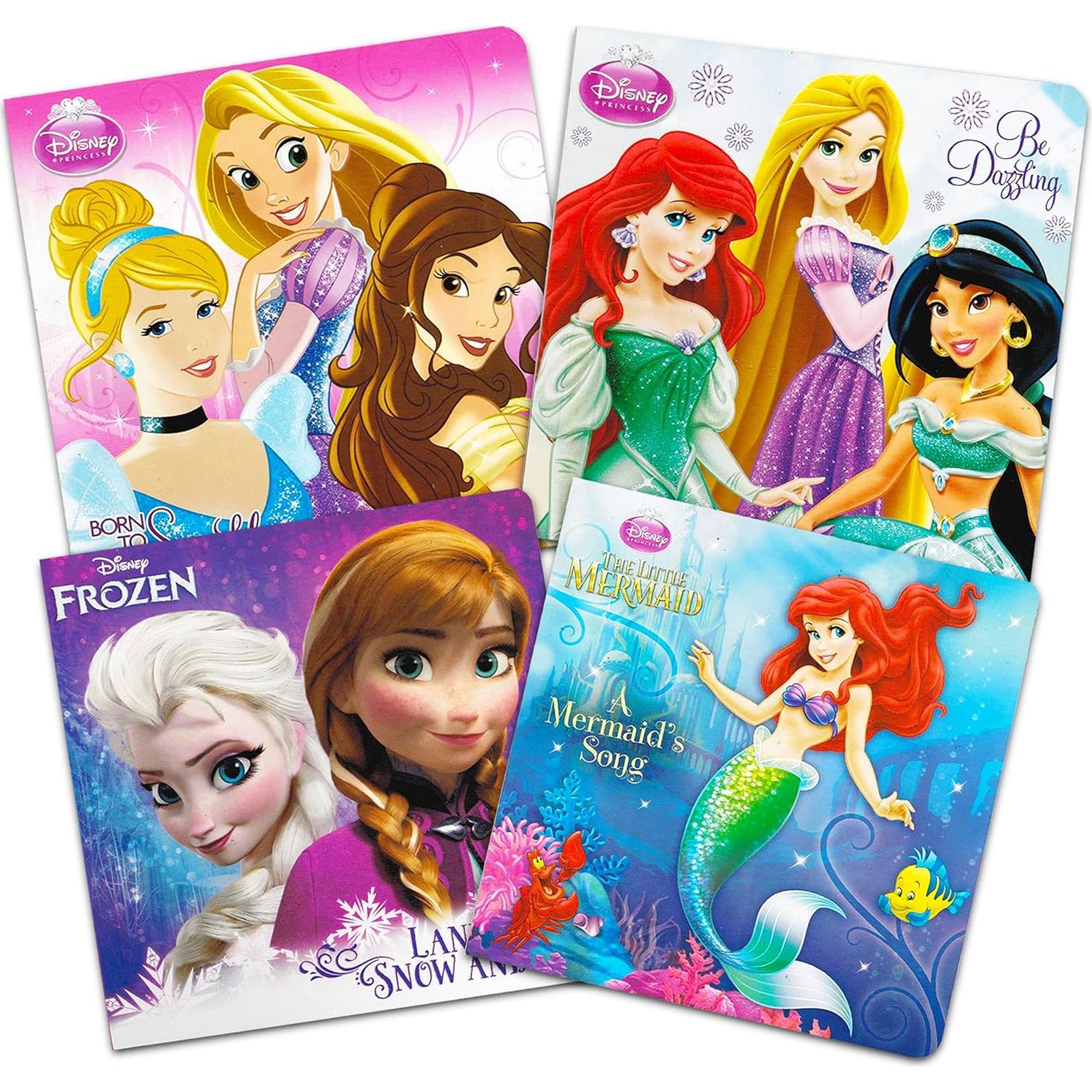 Conjunto de 12 Libros de Cartón Disney Frozen y Princesas