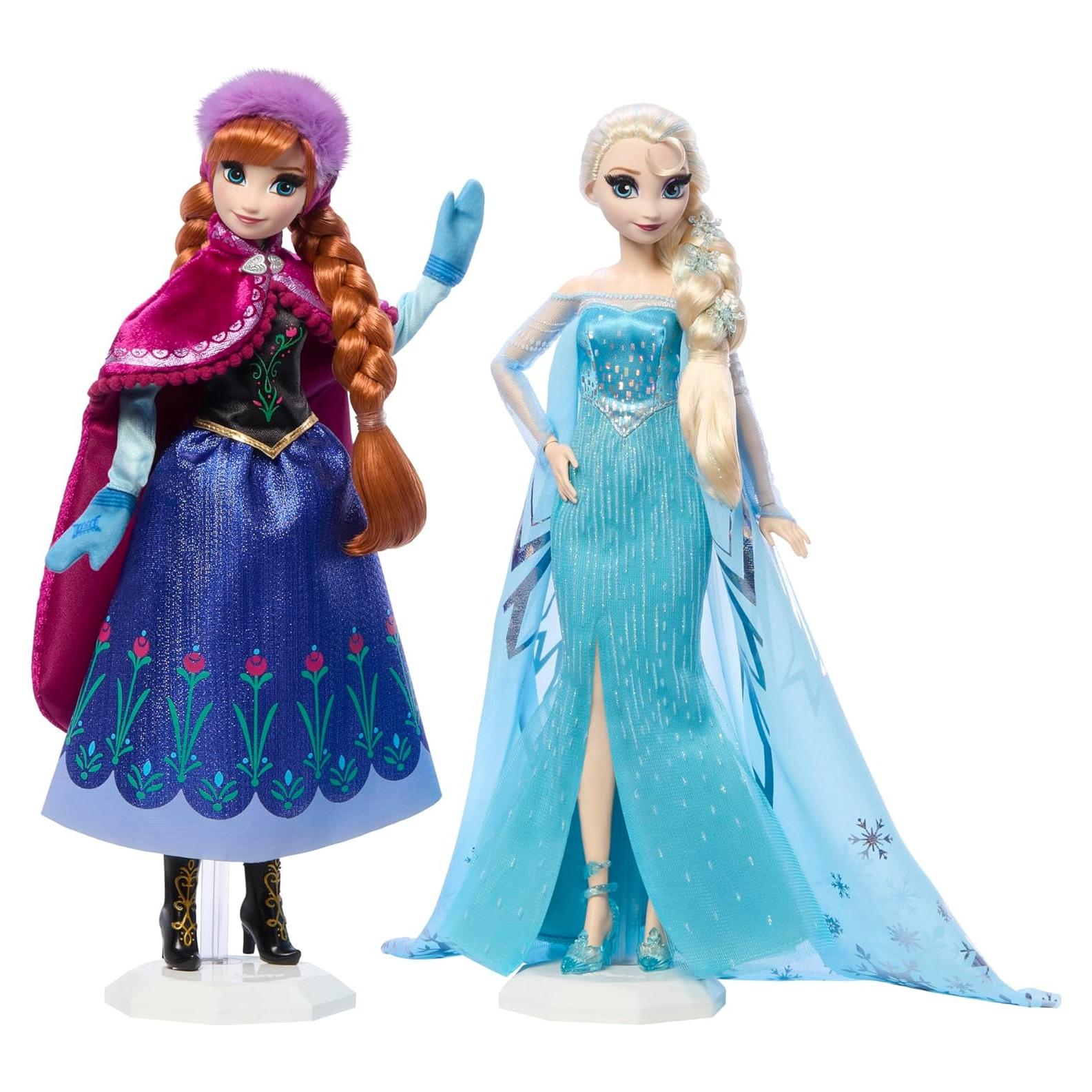 Conjunto de Muñecas Coleccionista Mattel Frozen Anna y Elsa