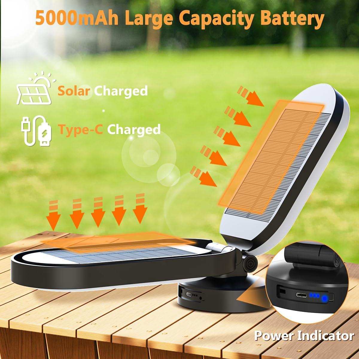Linterna de Camping Solar Recargable Hapfish 5000mAh LED