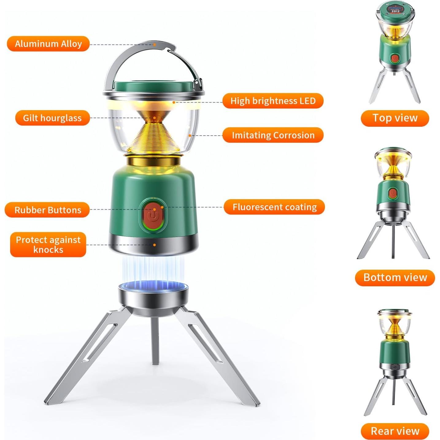 Linterna de Camping LED Doublepow 250 Lúmenes 5 Modos