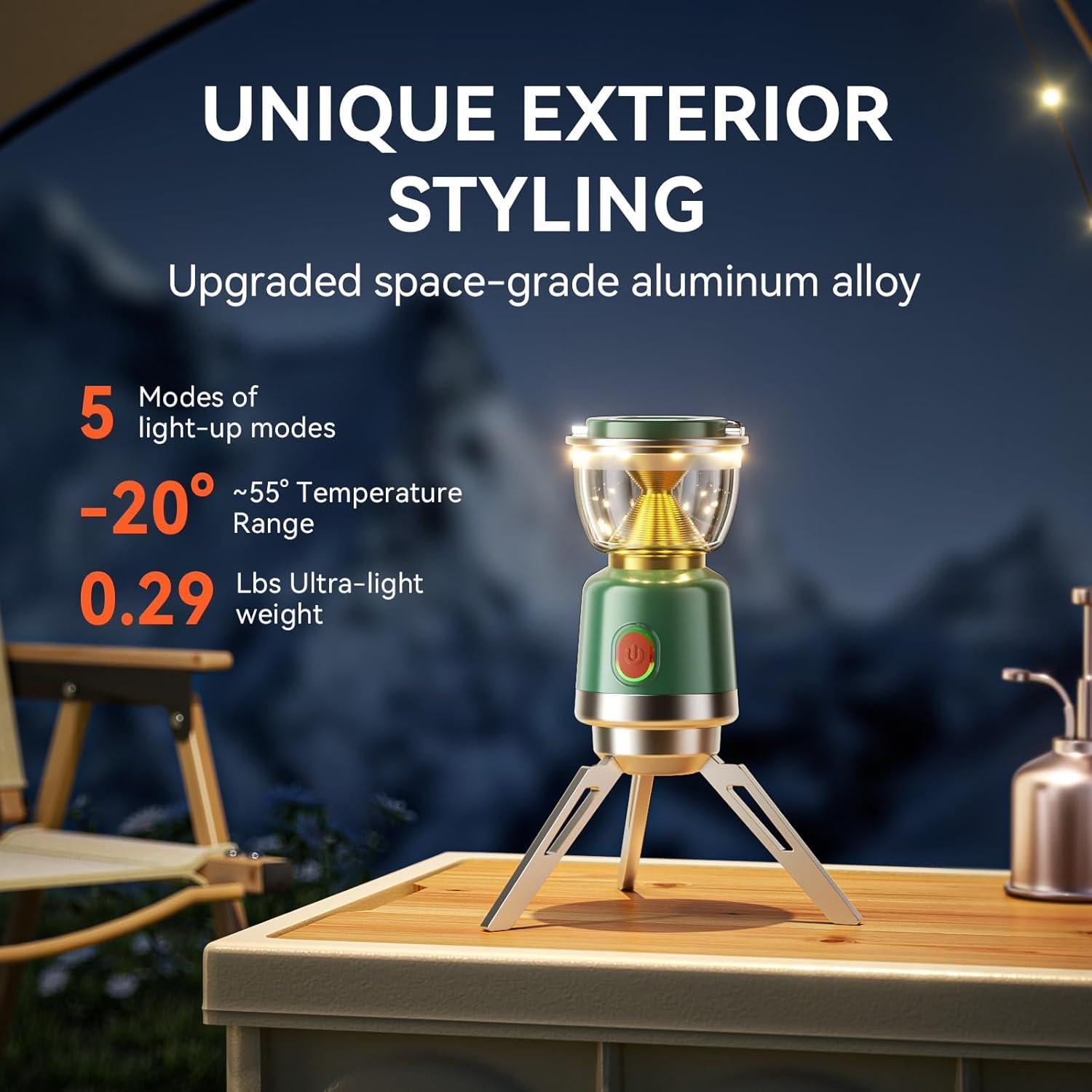 Linterna de Camping LED Doublepow 250 Lúmenes 5 Modos