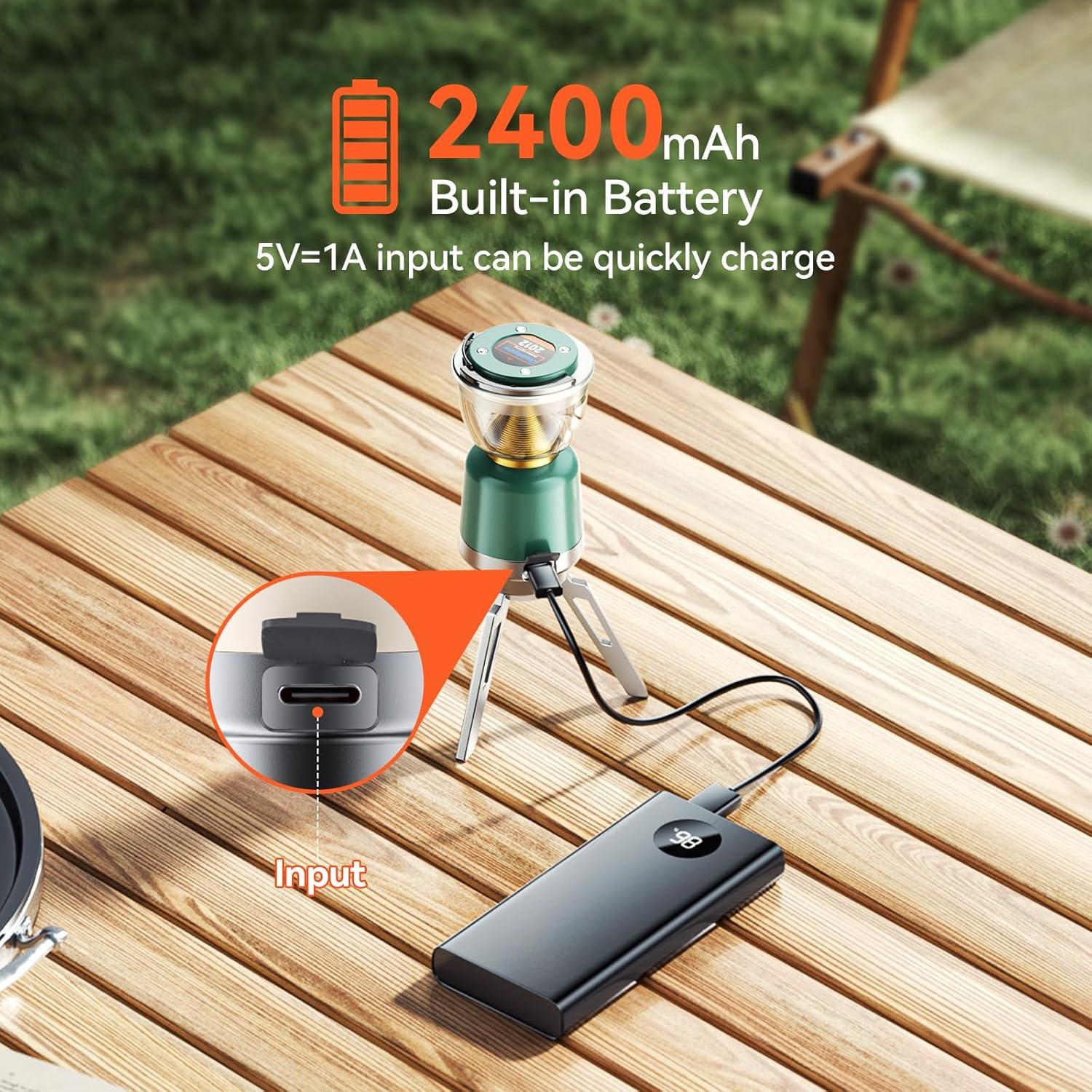 Linterna de Camping LED Doublepow 250 Lúmenes 5 Modos