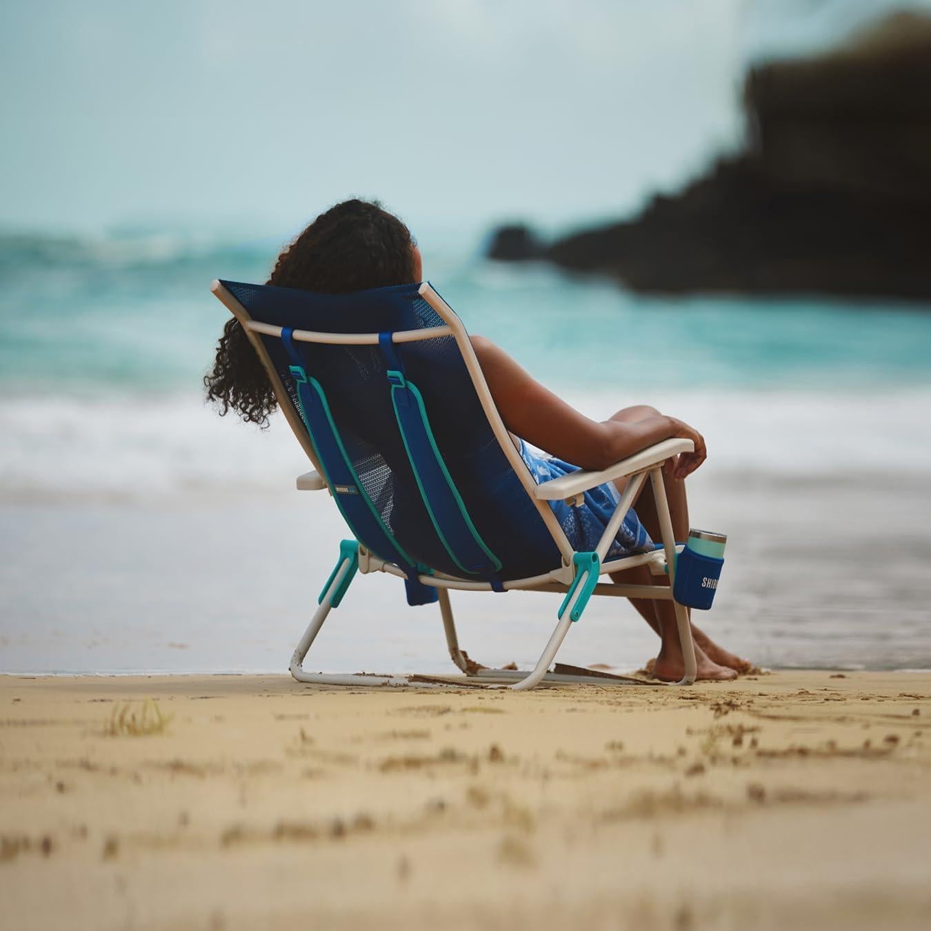 Silla de Playa Shibumi Shade Plegable 136kg Azul Marino